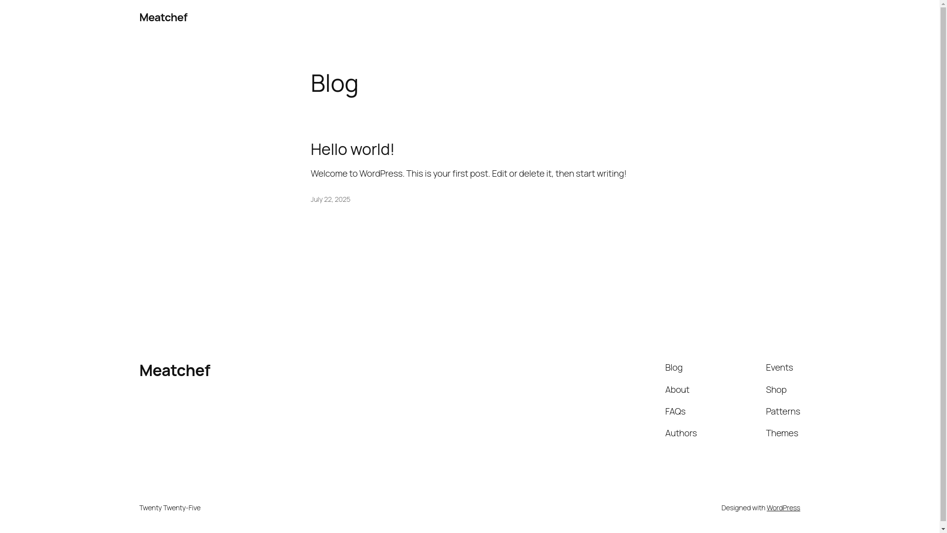website screenshot of https://meatchef.blog/