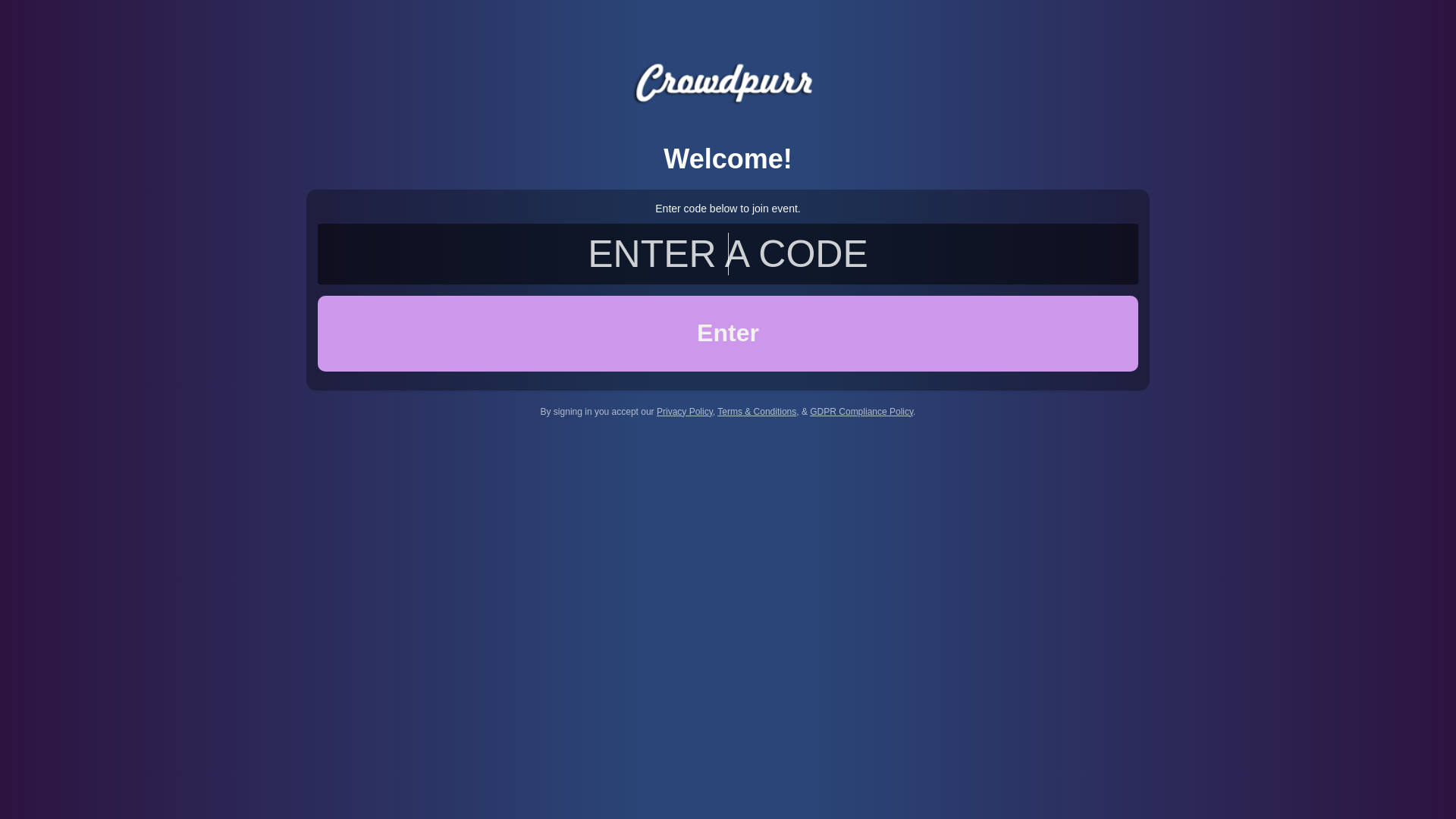 website screenshot of https://www.crowd.live/