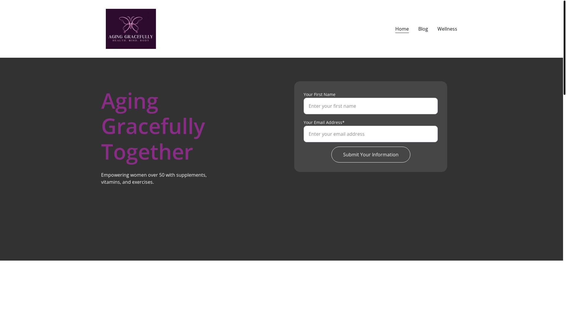 website screenshot of https://gracefullyagingtogether.com/