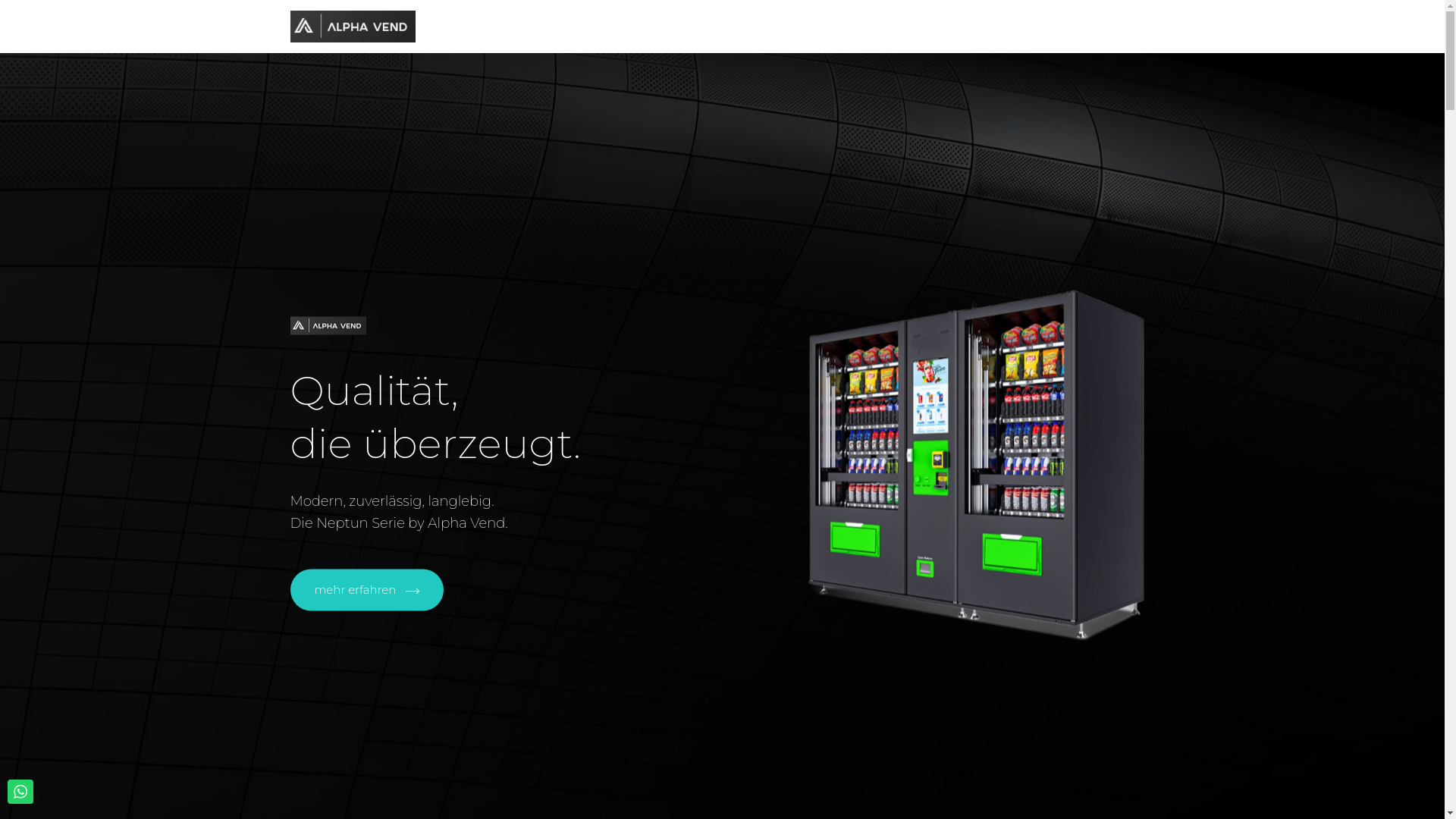 website screenshot of https://alpha-vend.de/