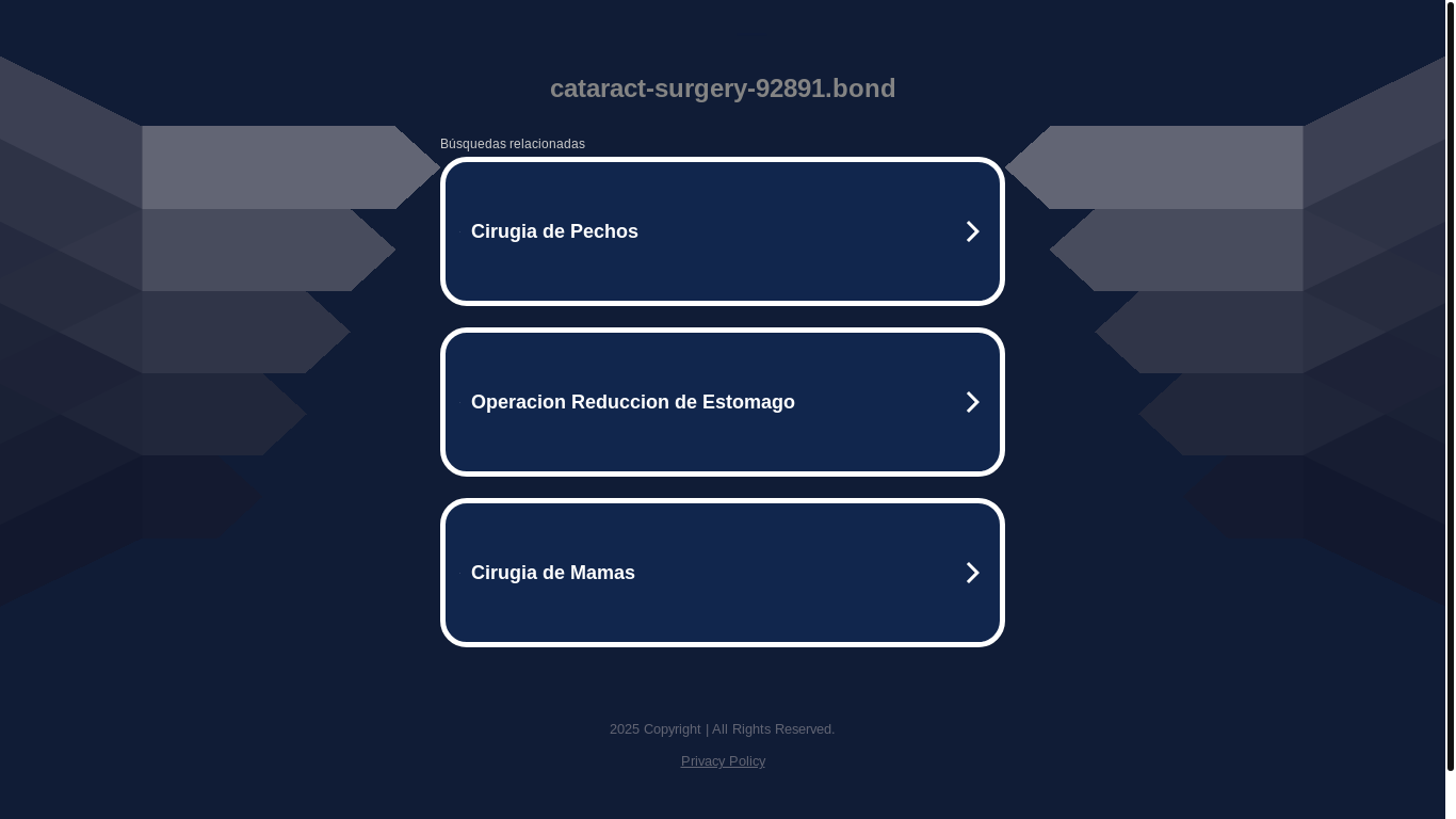 website screenshot of https://cataract-surgery-92891.bond/