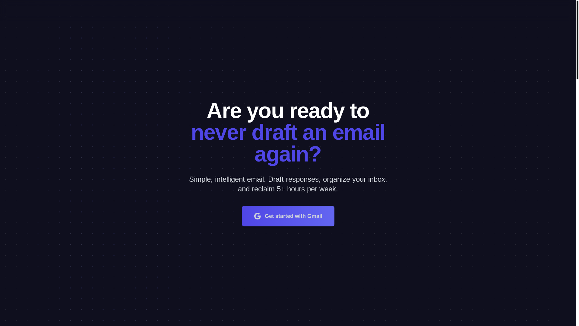 website screenshot of https://pristine-inbox-landing-page.pages.dev/
