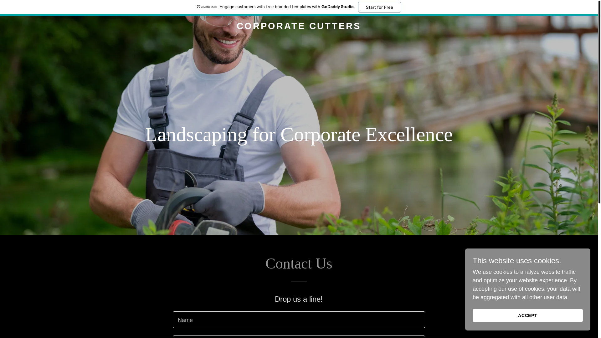 website screenshot of https://corporatecutters.com/
