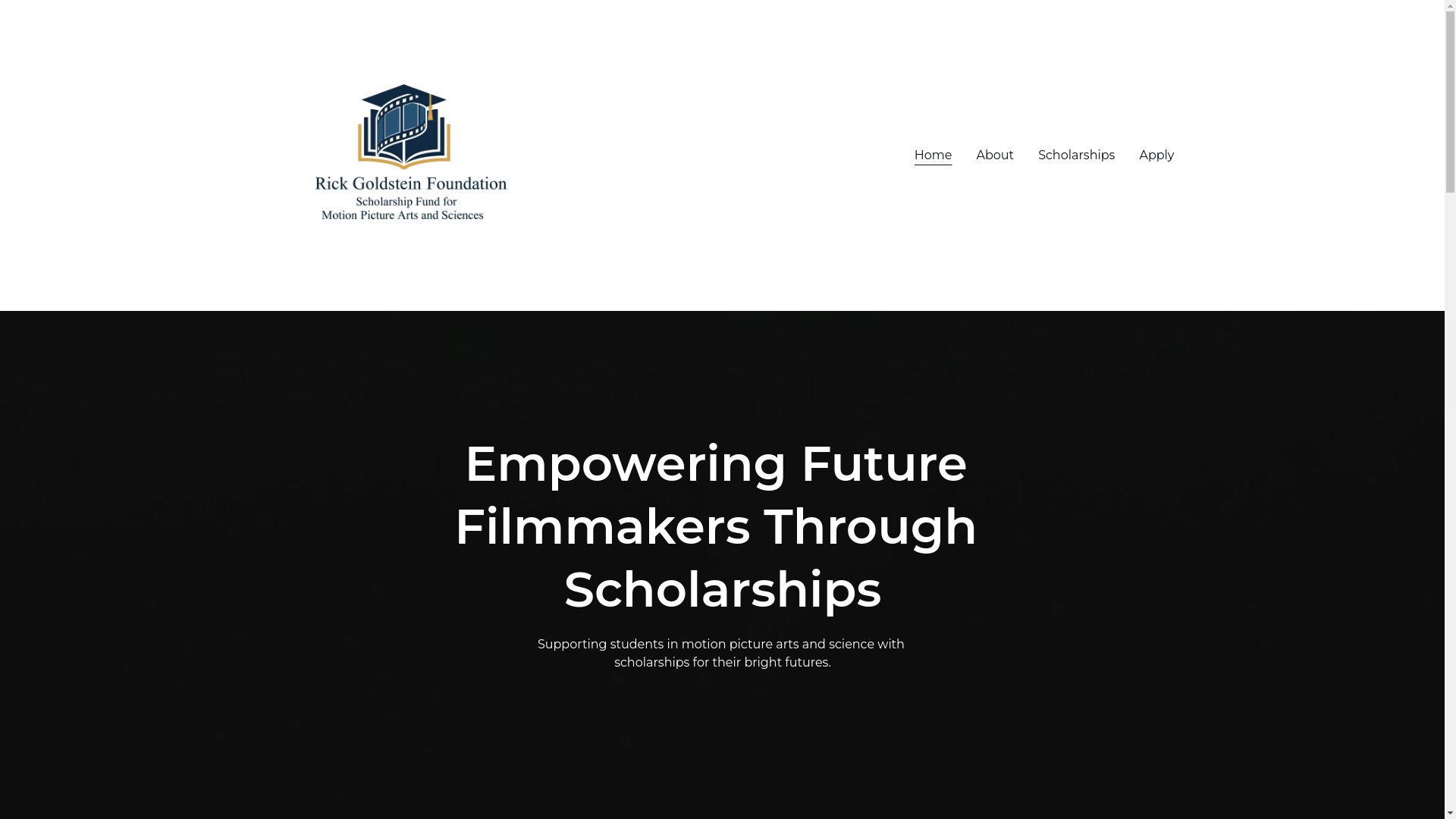 website screenshot of https://rickgoldsteinfoundation.org/