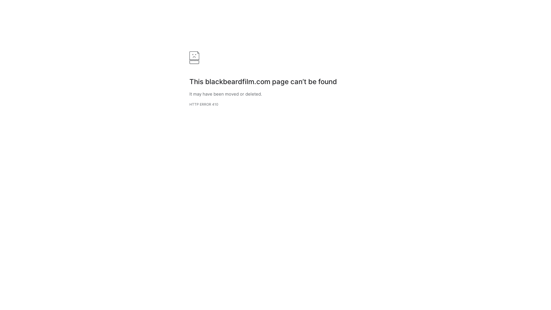 website screenshot of https://blackbeardfilm.com/