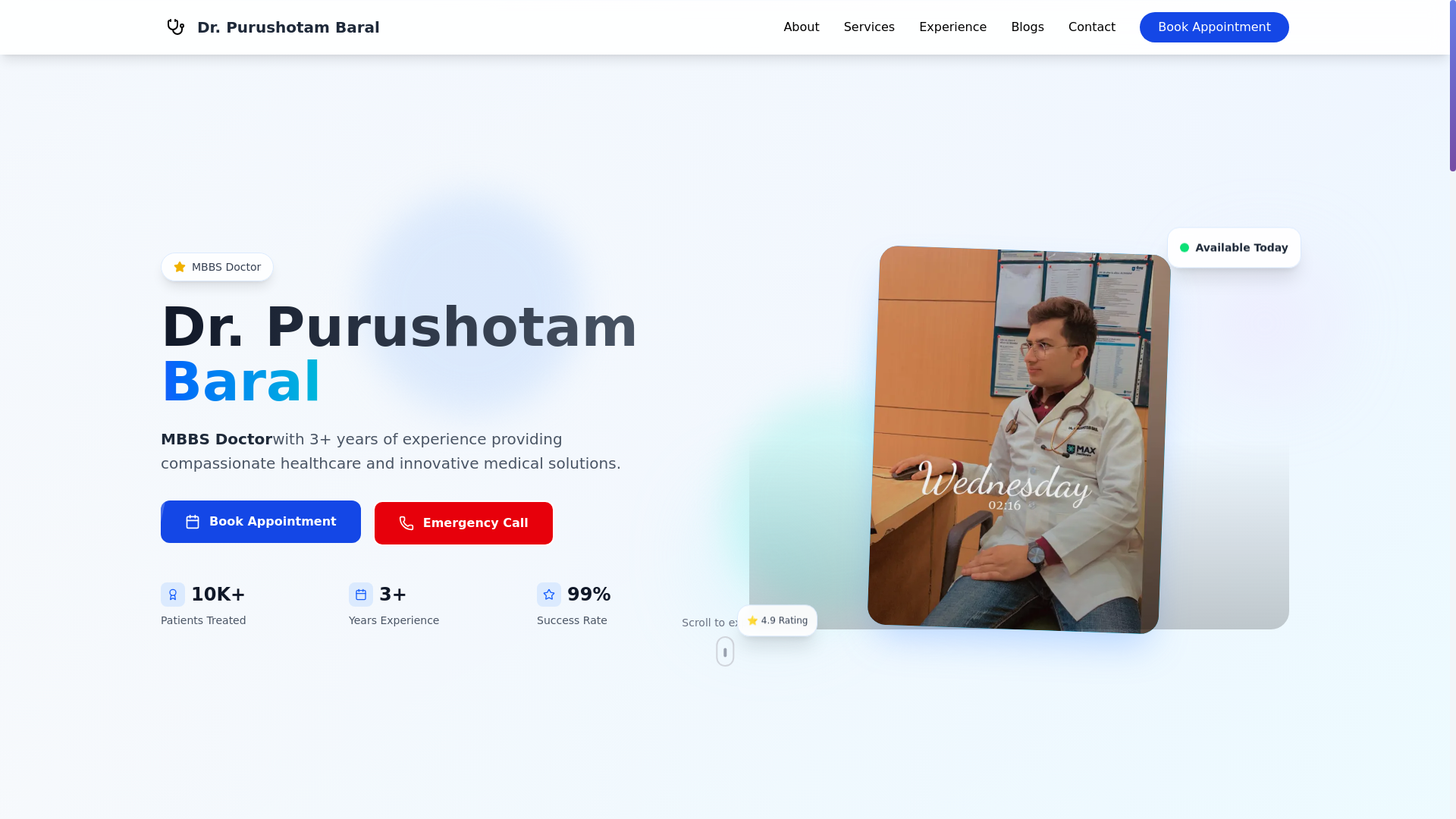 website screenshot of https://drpurushotam.com.np/