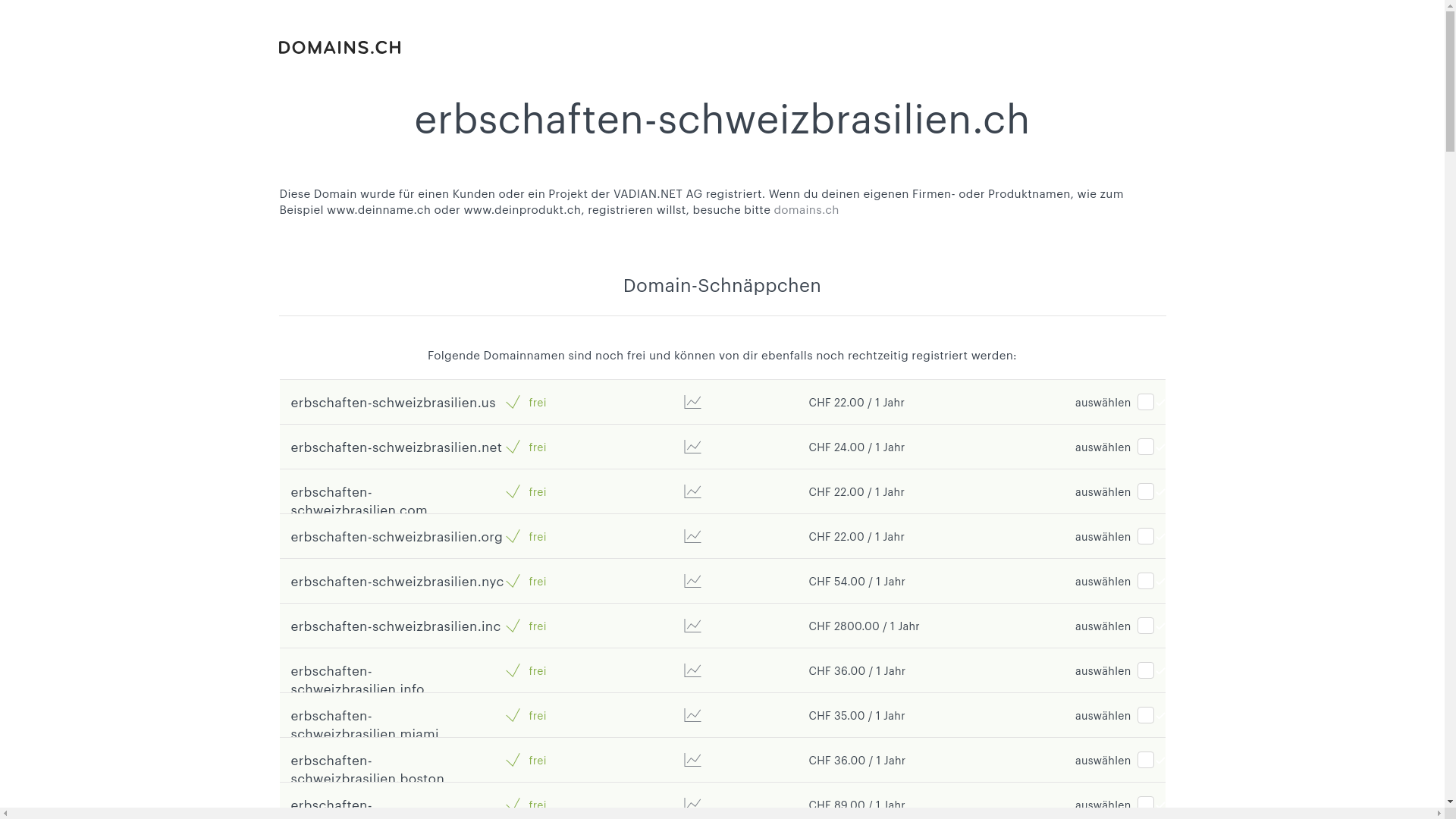 website screenshot of https://erbschaften-schweizbrasilien.ch/