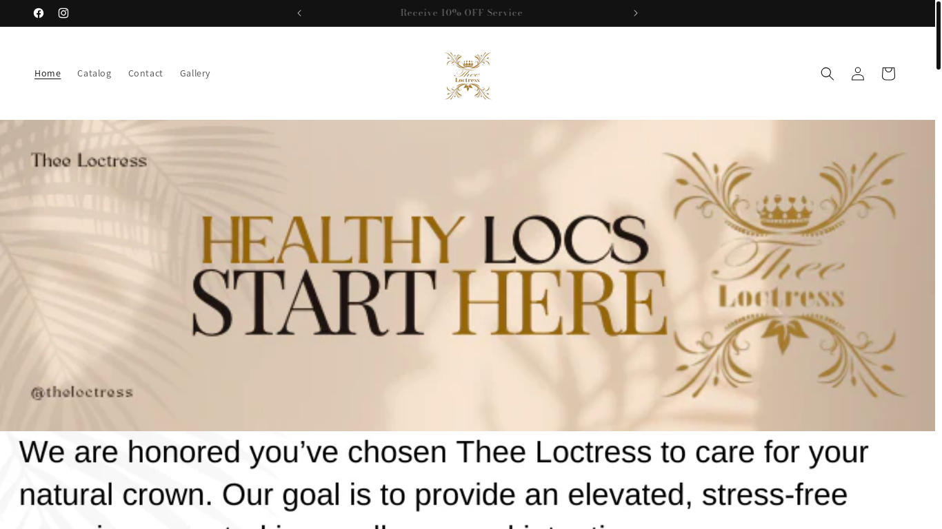 website screenshot of https://loctressco.com/