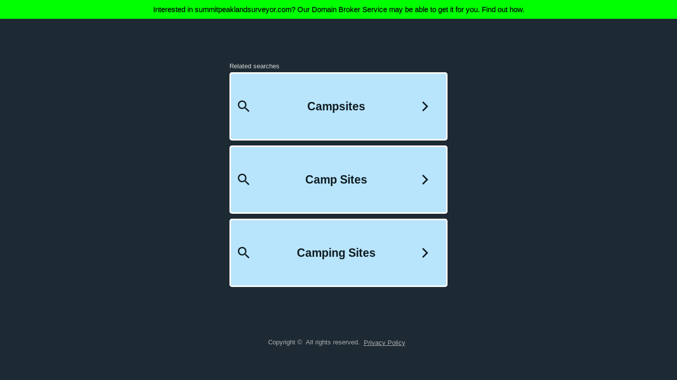 website screenshot of https://summitpeaklandsurveyor.com/