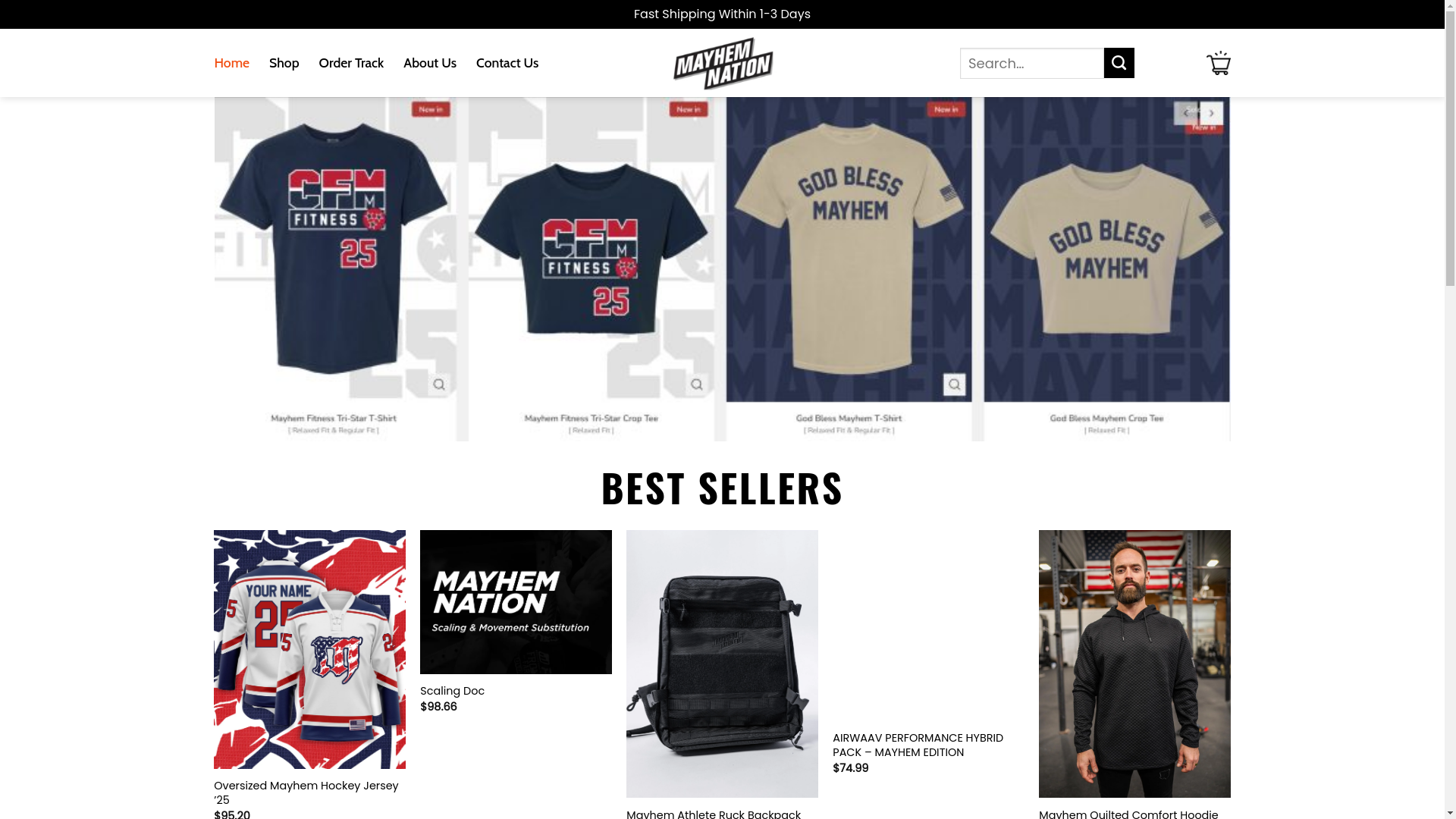 website screenshot of https://halomayhemnation.shop/