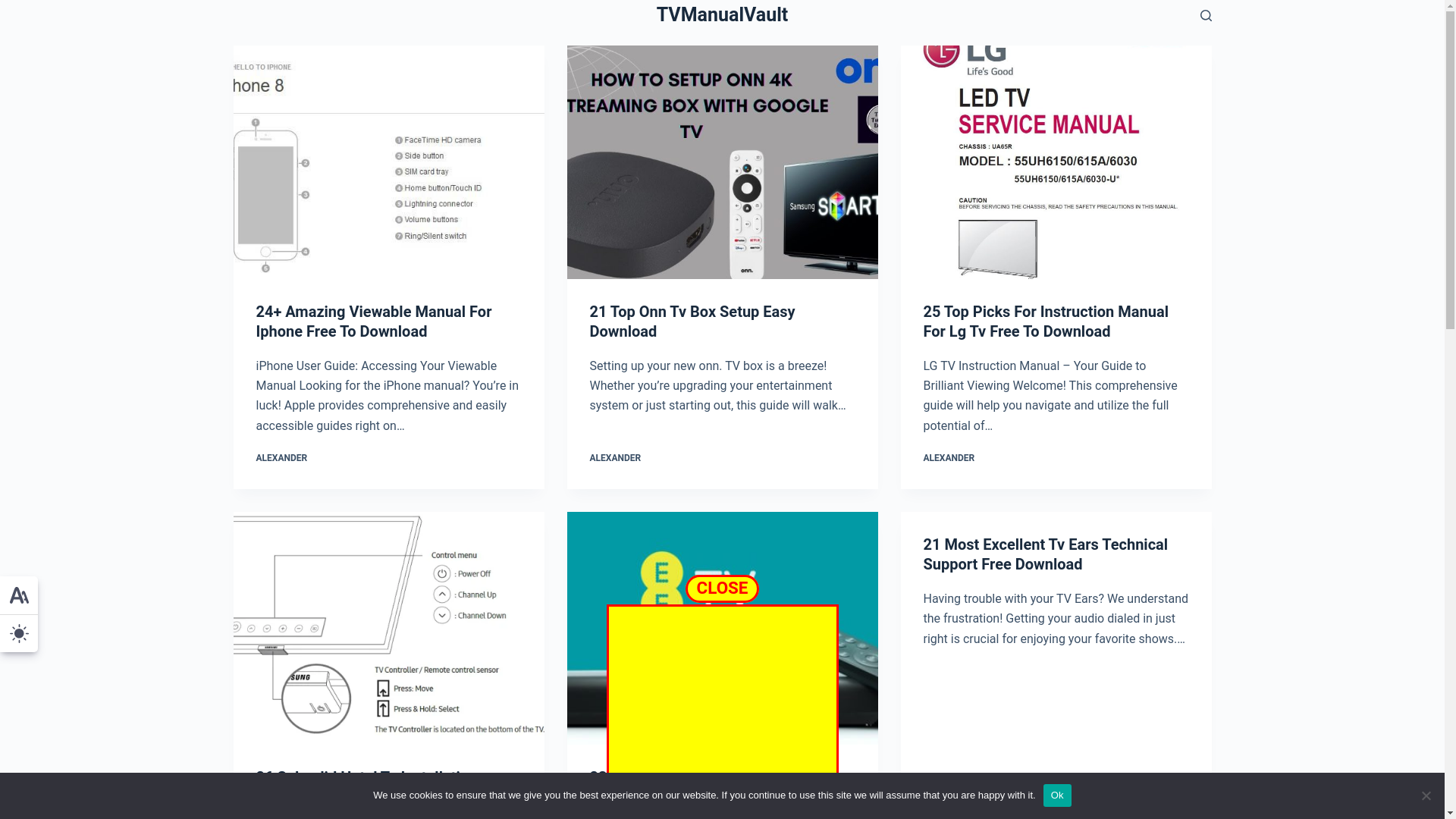 website screenshot of https://televisionmanual.pages.dev/