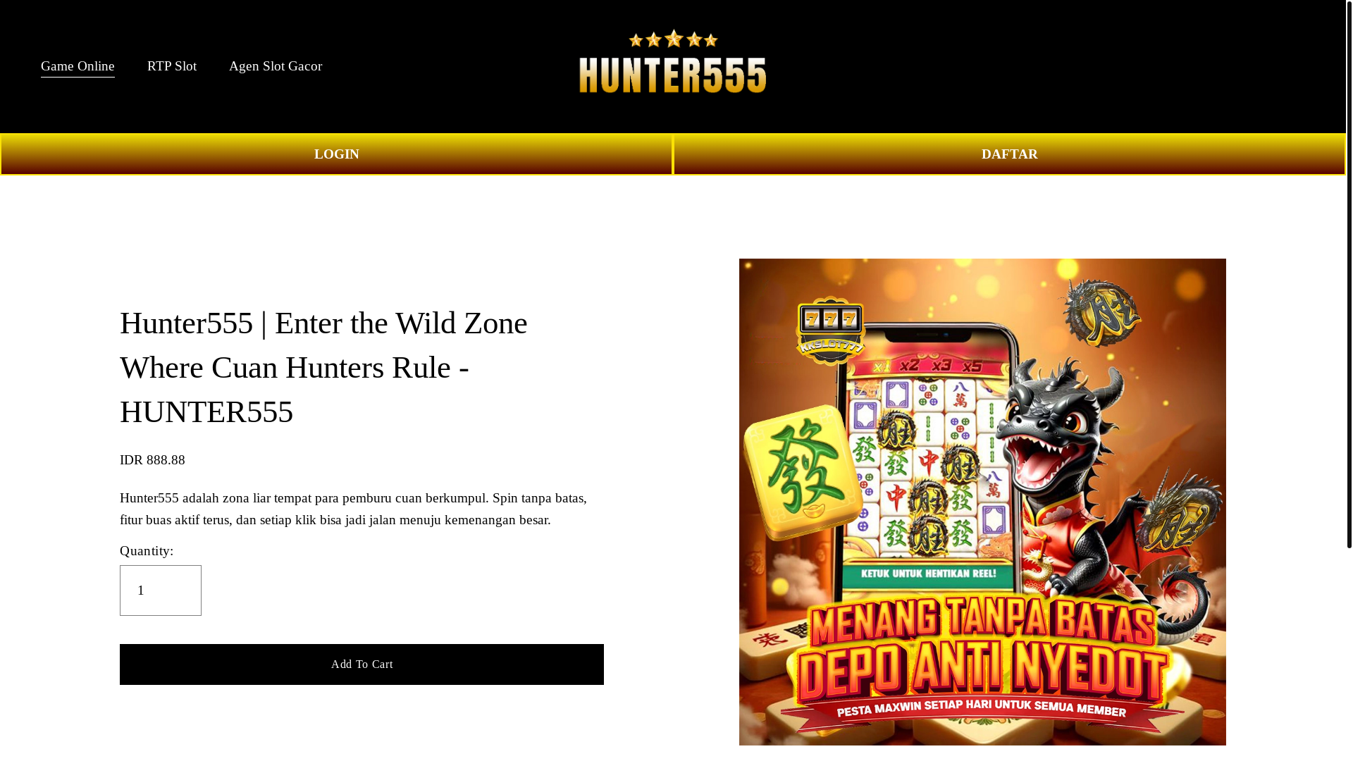 website screenshot of https://hunter555.org/