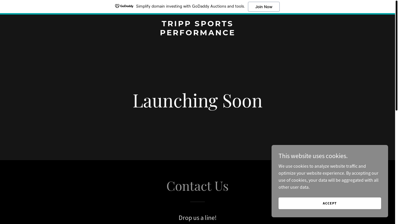 website screenshot of https://trippsportsperformance.com/