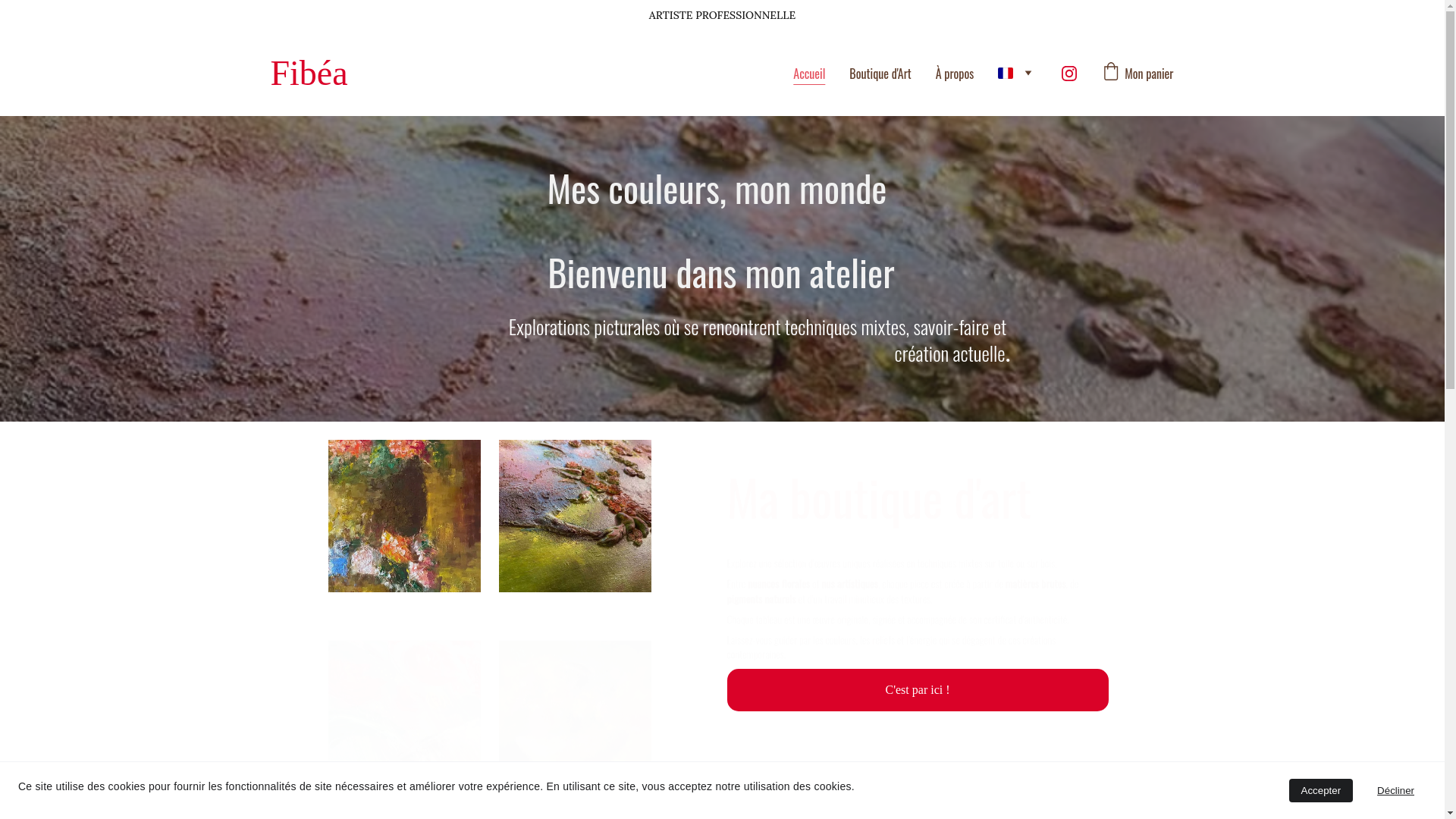 website screenshot of https://fibea.shop/