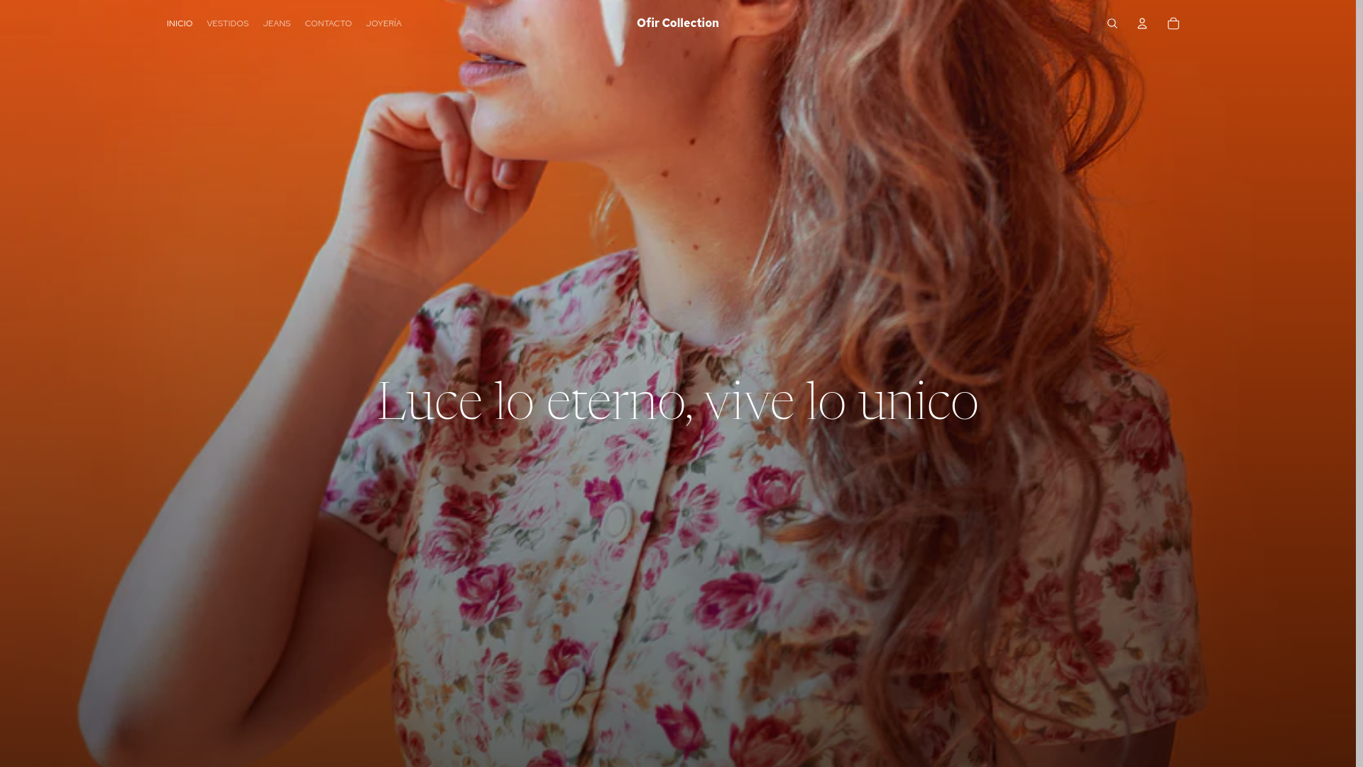 website screenshot of https://ofircollection.com/
