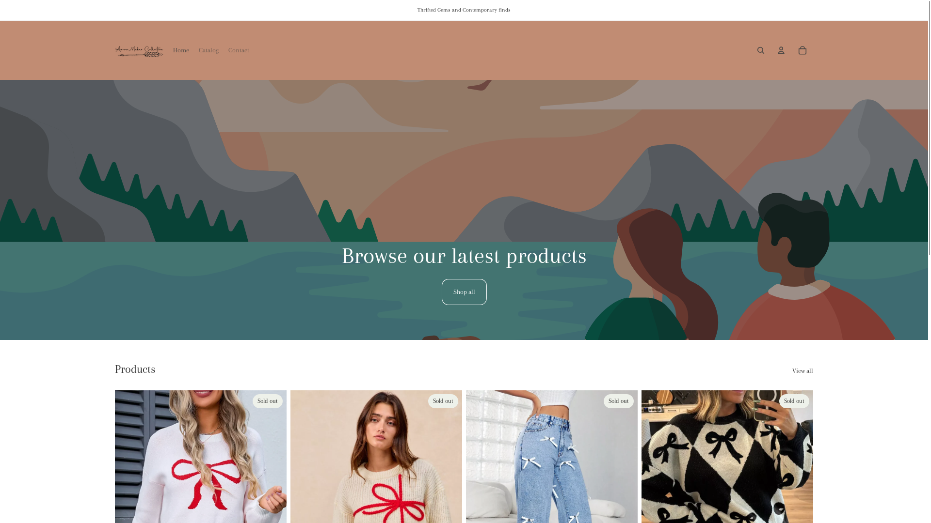 website screenshot of https://arrowmakercollective.com/