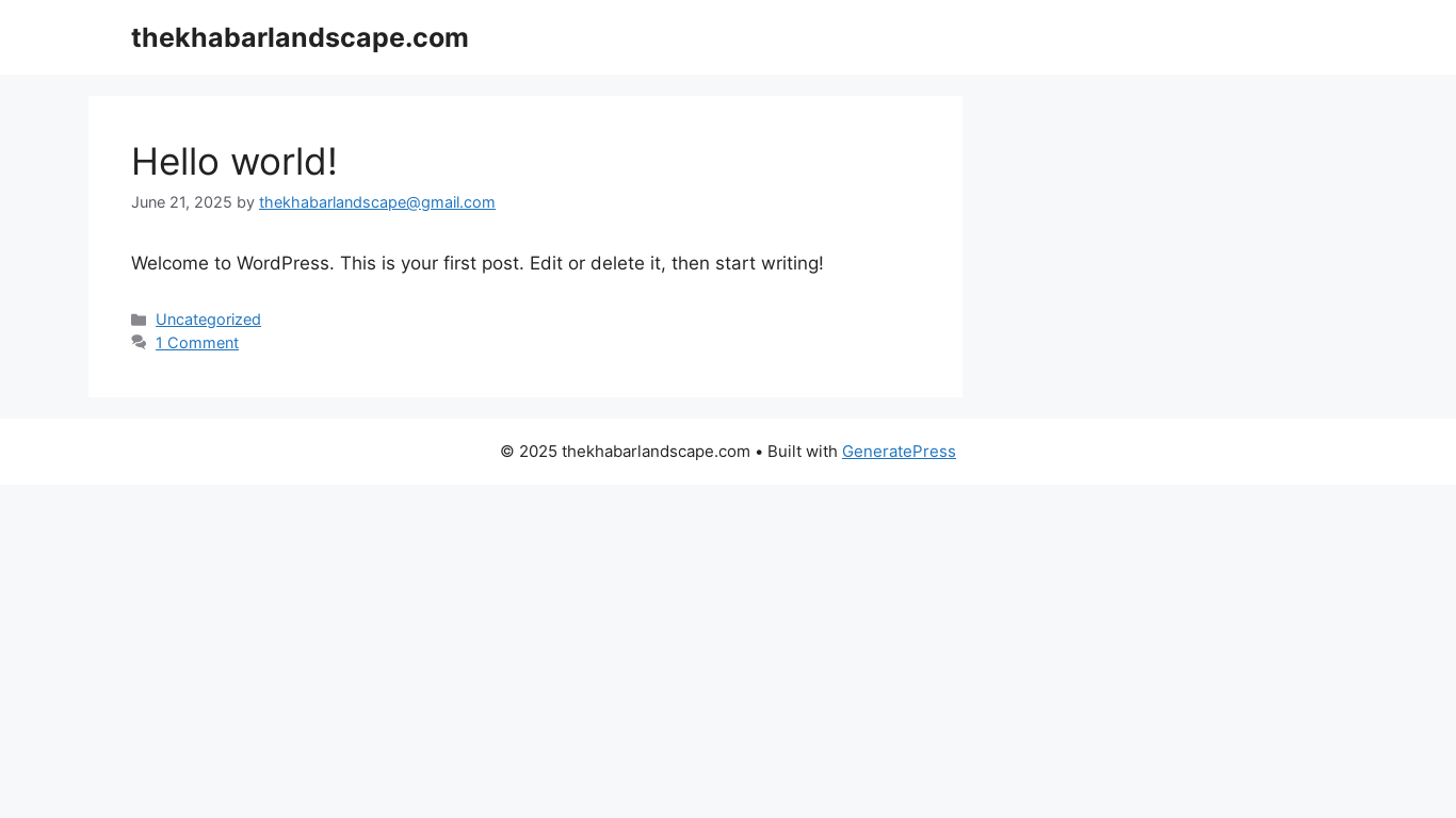 website screenshot of https://thekhabarlandscape.com/