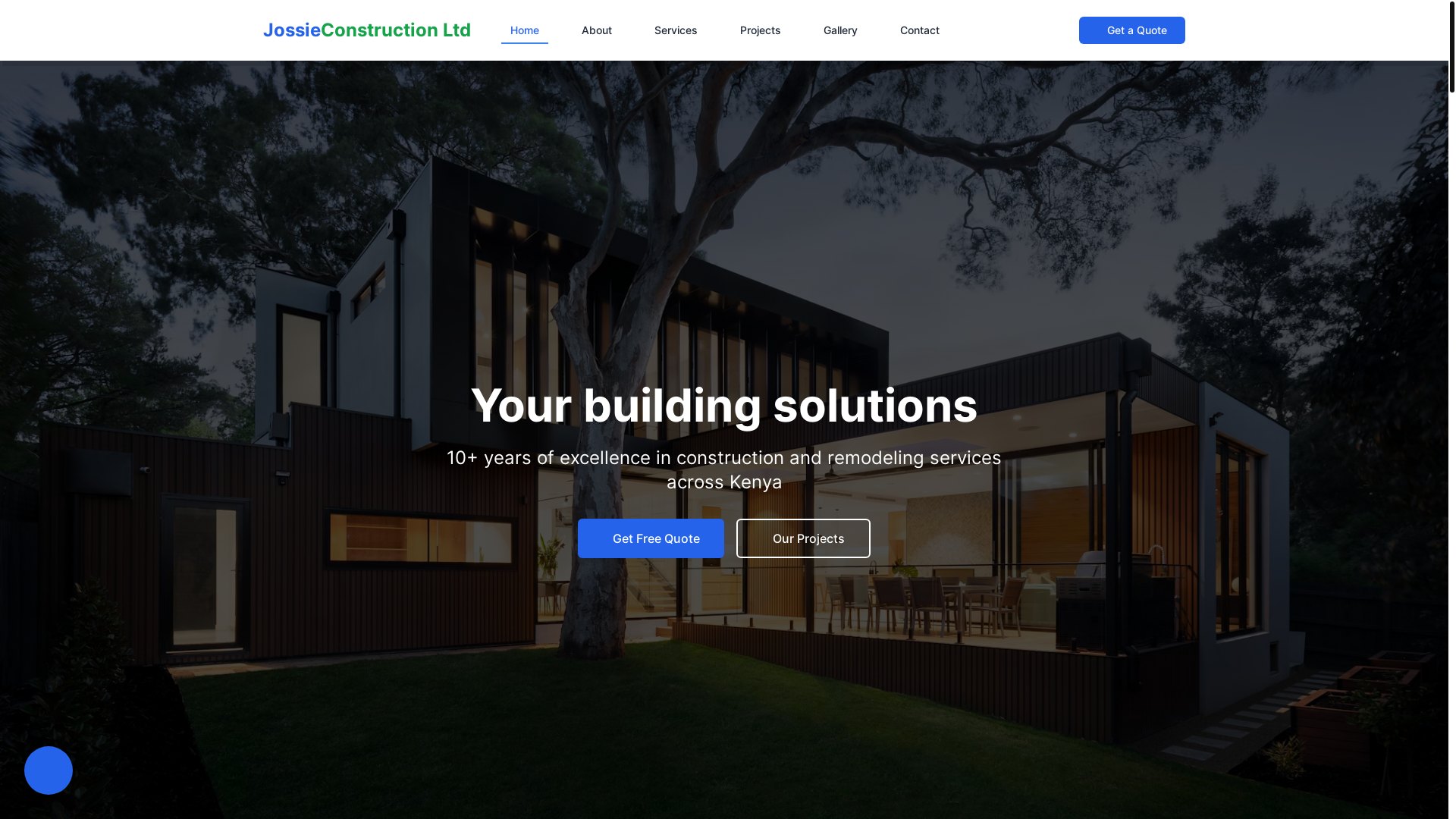 website screenshot of https://jossieconstructionltd.co.ke/