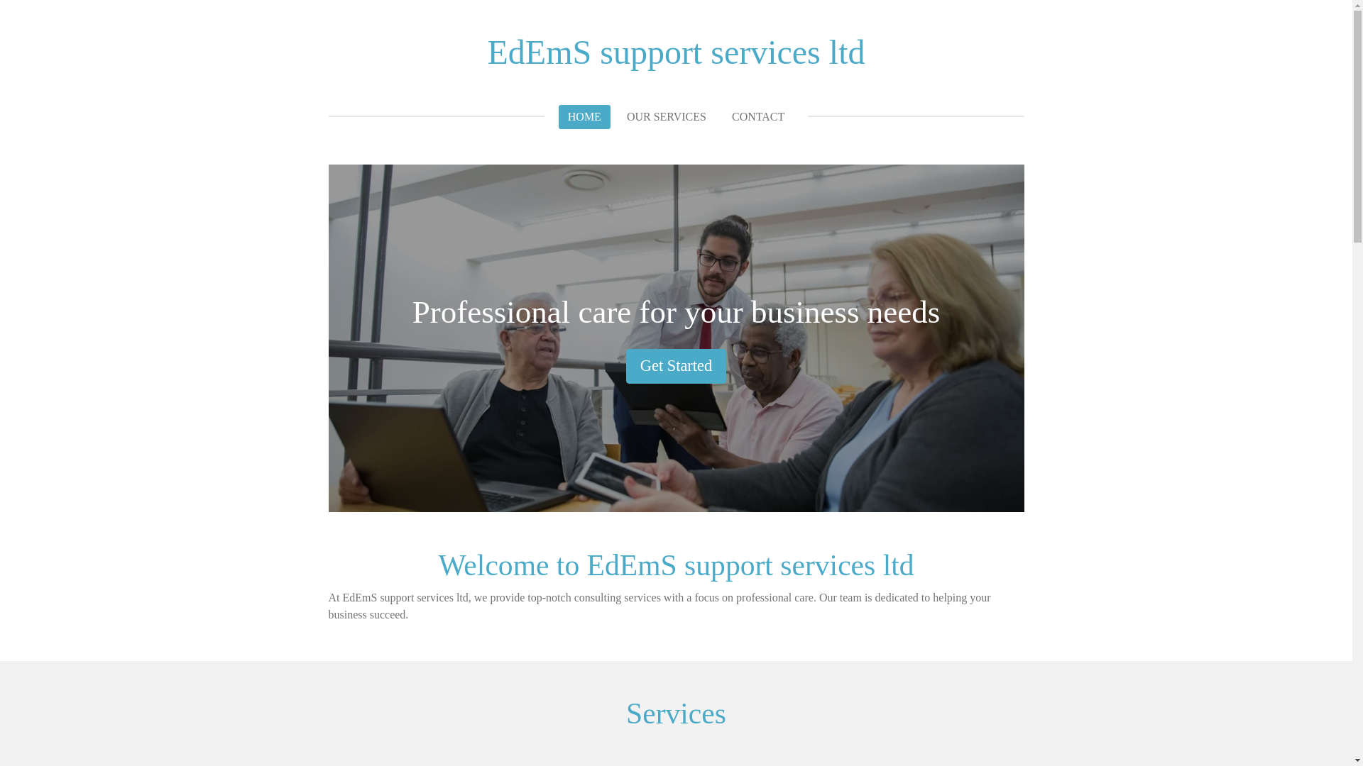 website screenshot of https://edemssupportservicesltd.com/