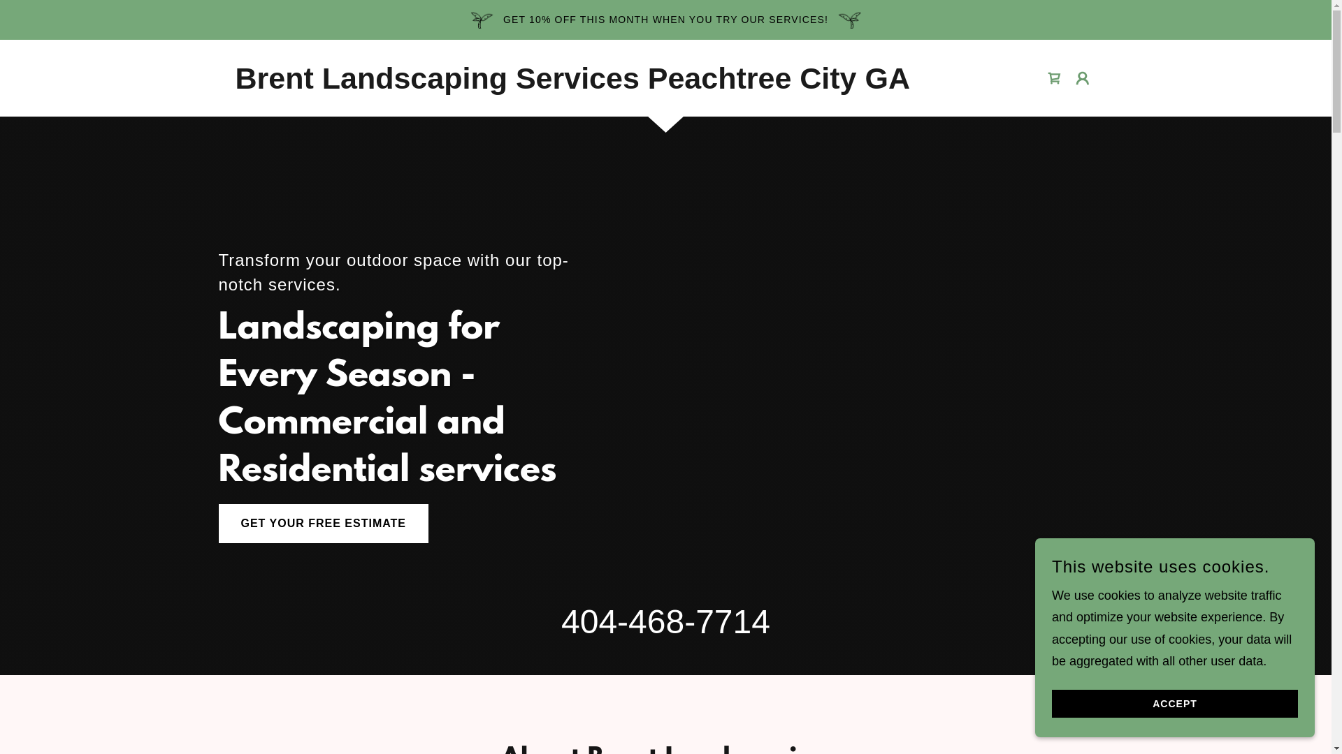 website screenshot of https://brentlandscapingservices.com/