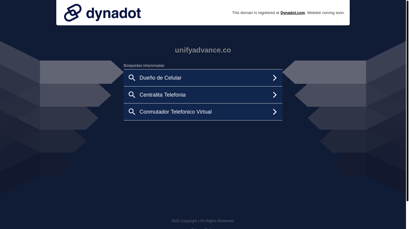 website screenshot of https://unifyadvance.co/