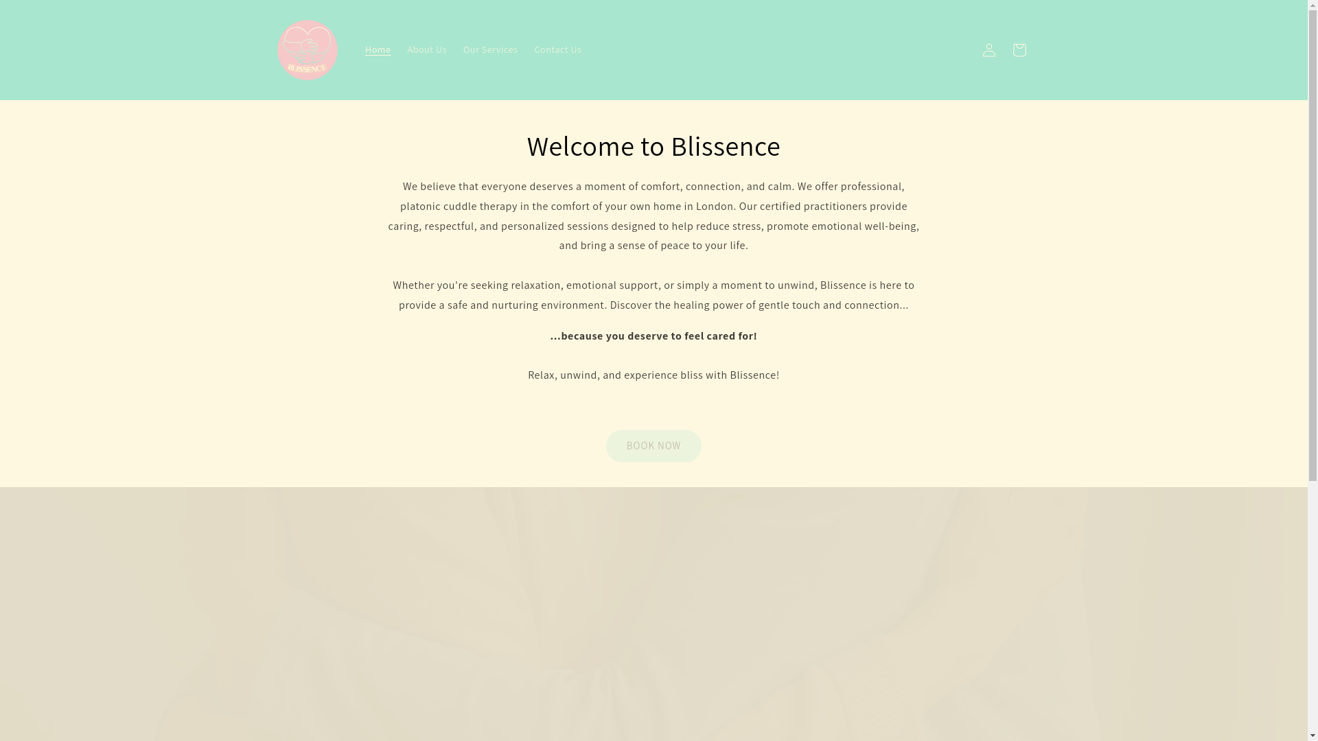 website screenshot of https://blissence.co.uk/