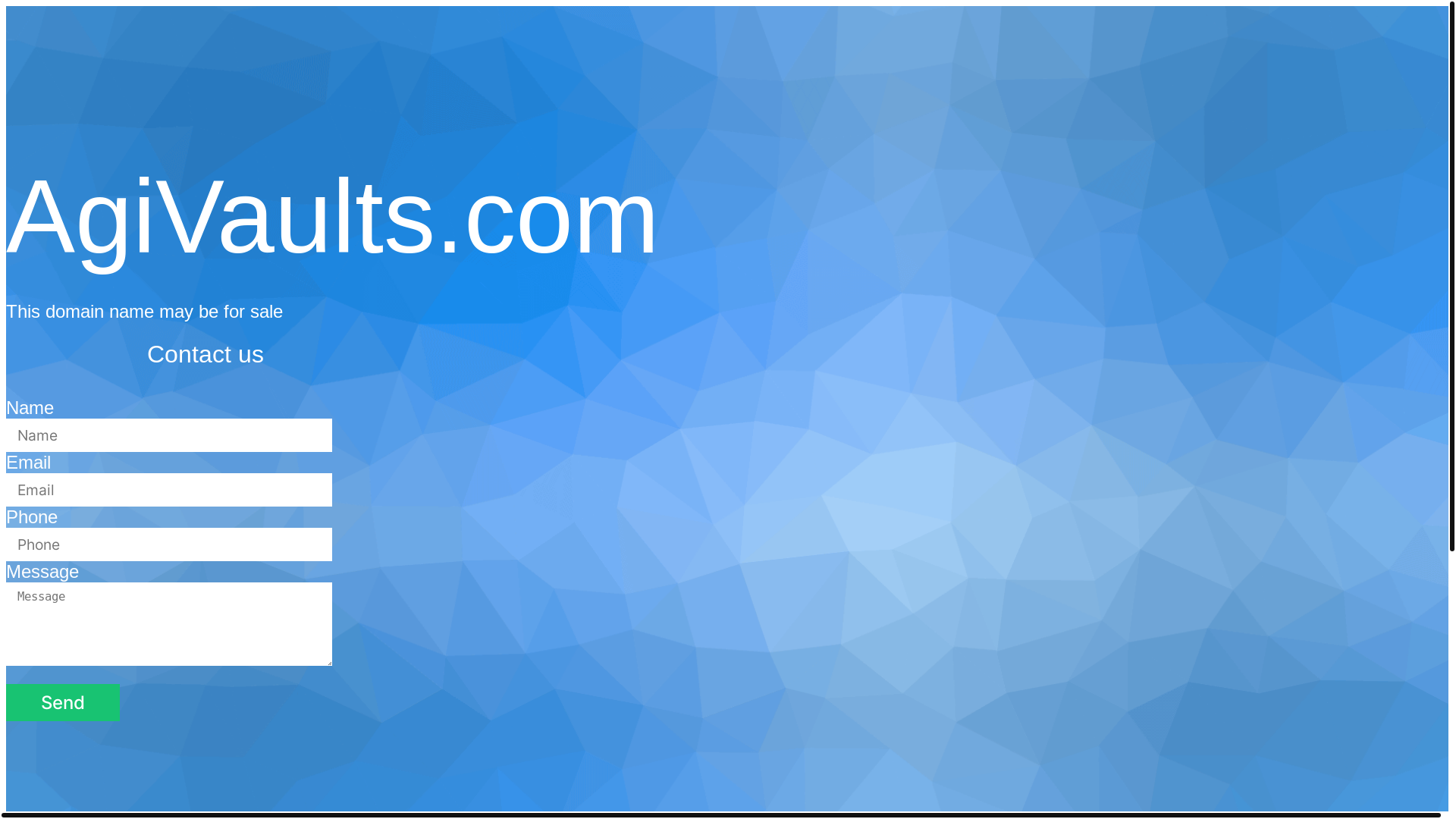 website screenshot of https://agivaults.com/