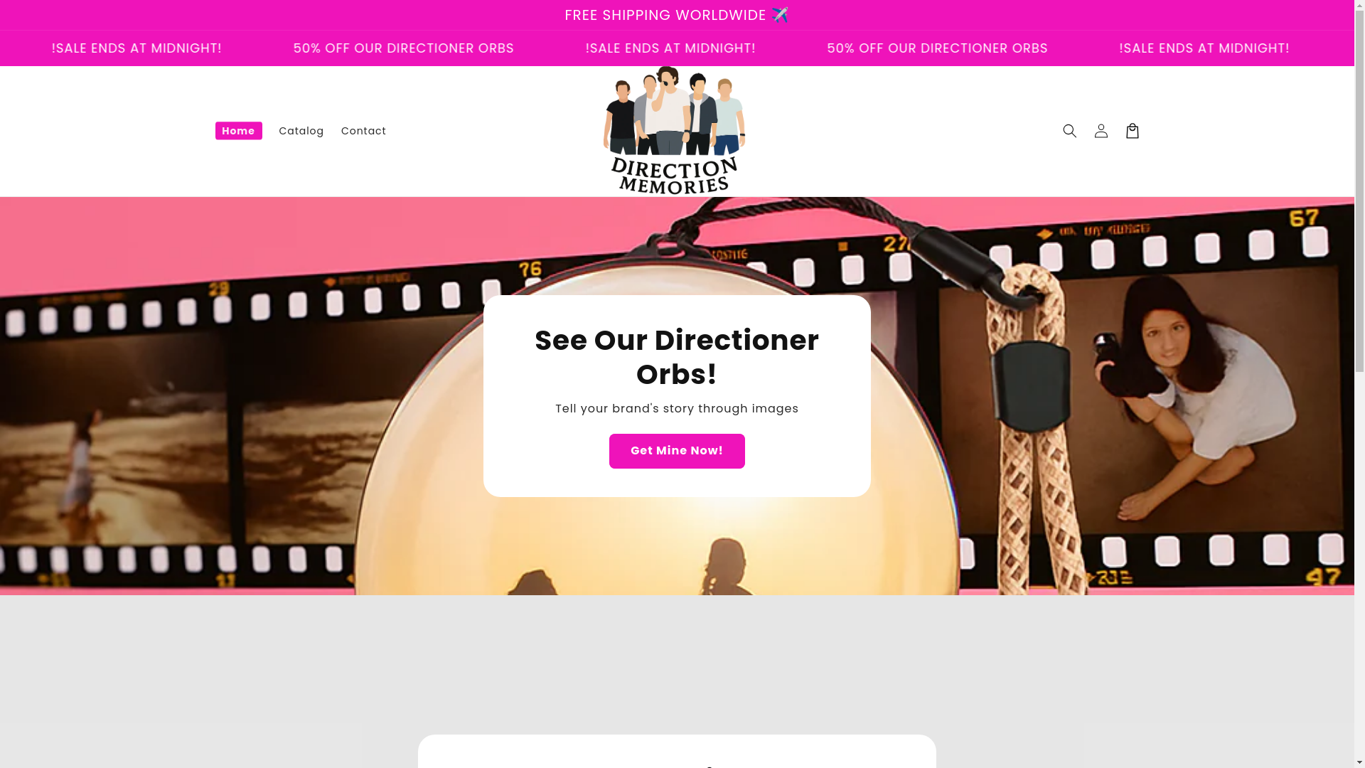 website screenshot of https://directionmemories.store/