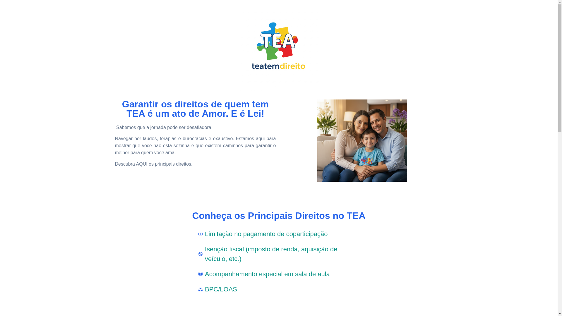 website screenshot of https://teatemdireito.com.br/