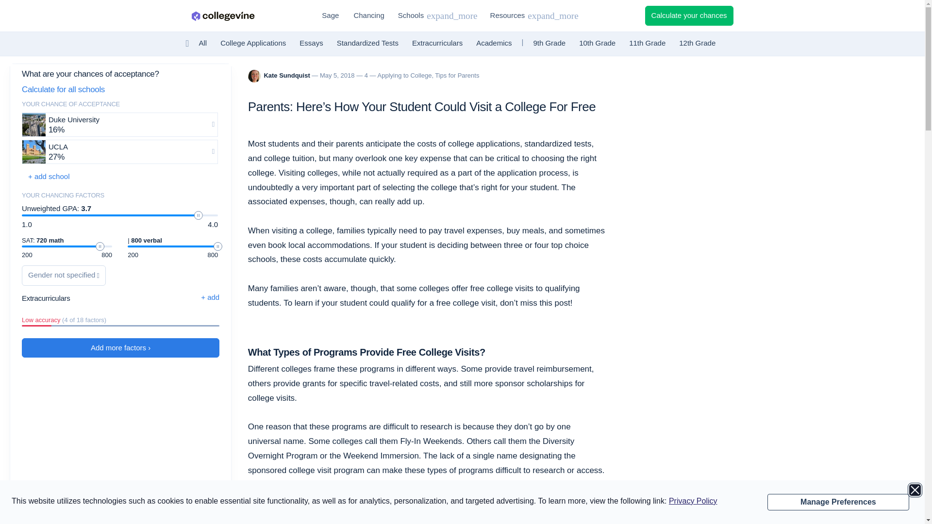 website screenshot of https://blog.collegevine.com/parents-heres-how-your-student-could-visit-a-college-for-free/