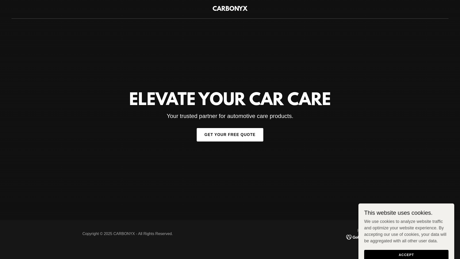 website screenshot of https://thecarbonyx.com/