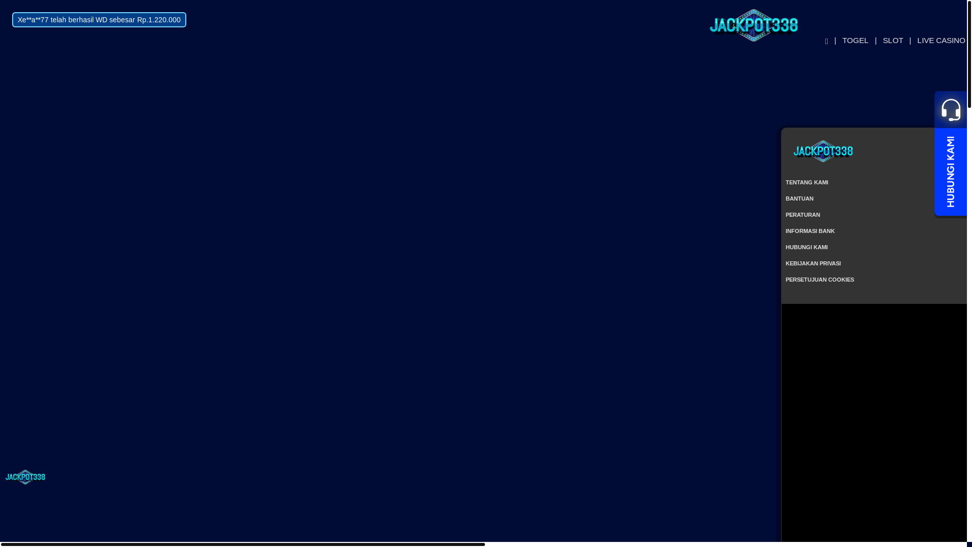 website screenshot of https://jackpot338live.com/