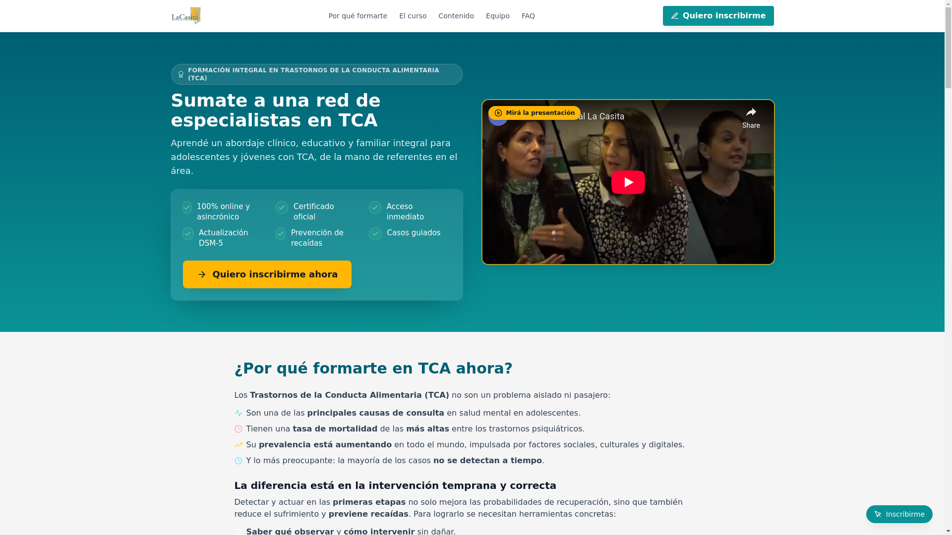website screenshot of https://lacasita.pages.dev/