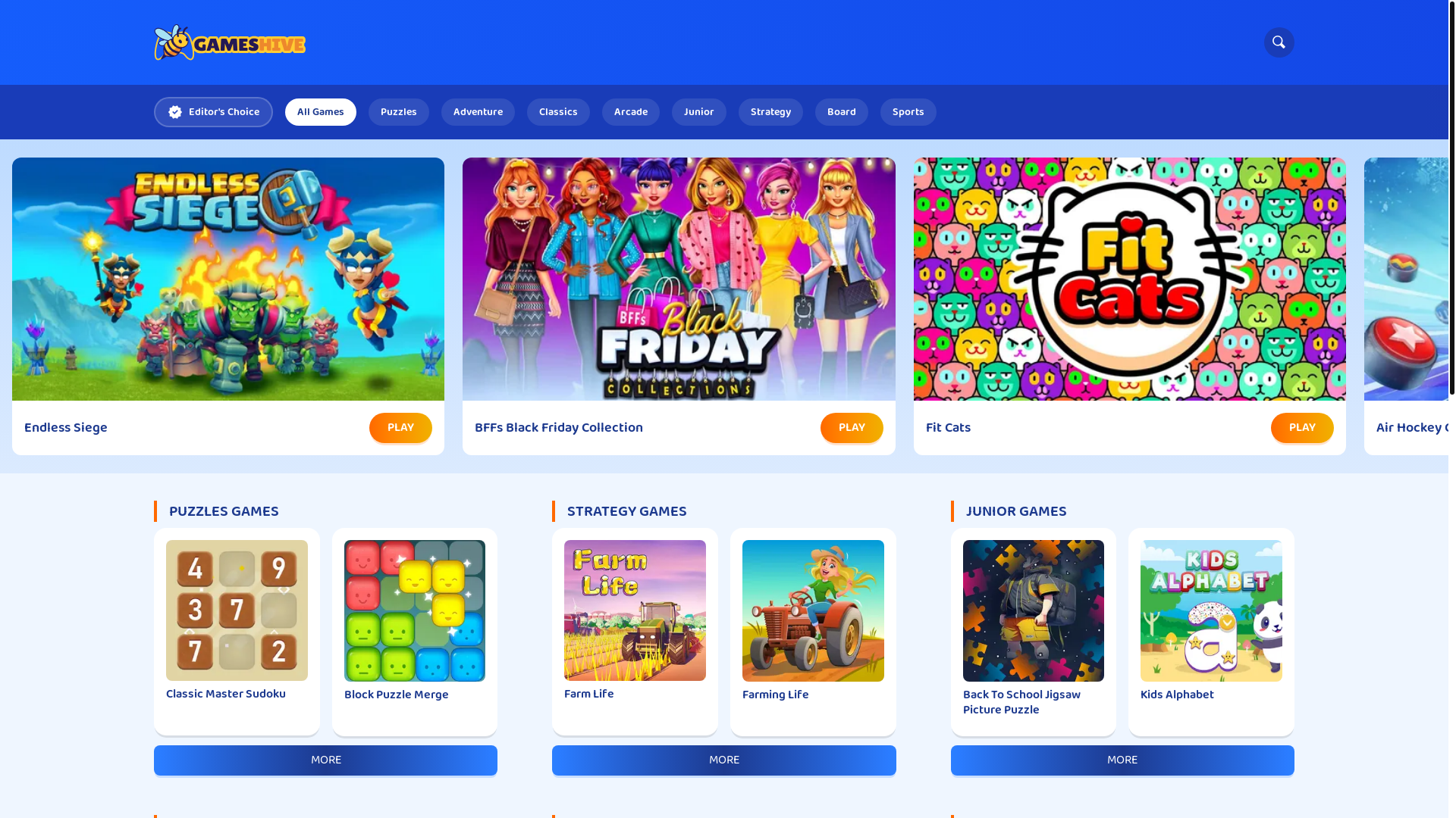 website screenshot of https://gameshive-org.pages.dev/