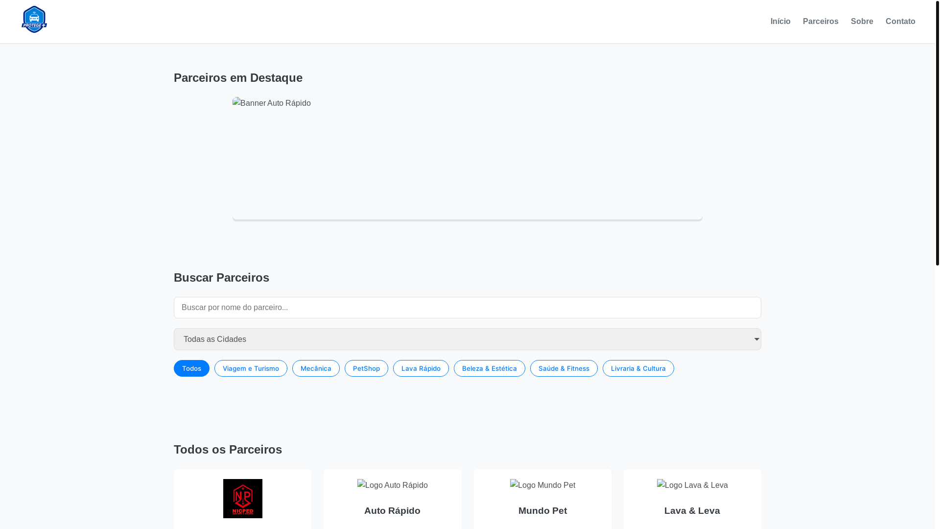 website screenshot of https://clubeprotegemais.com.br/