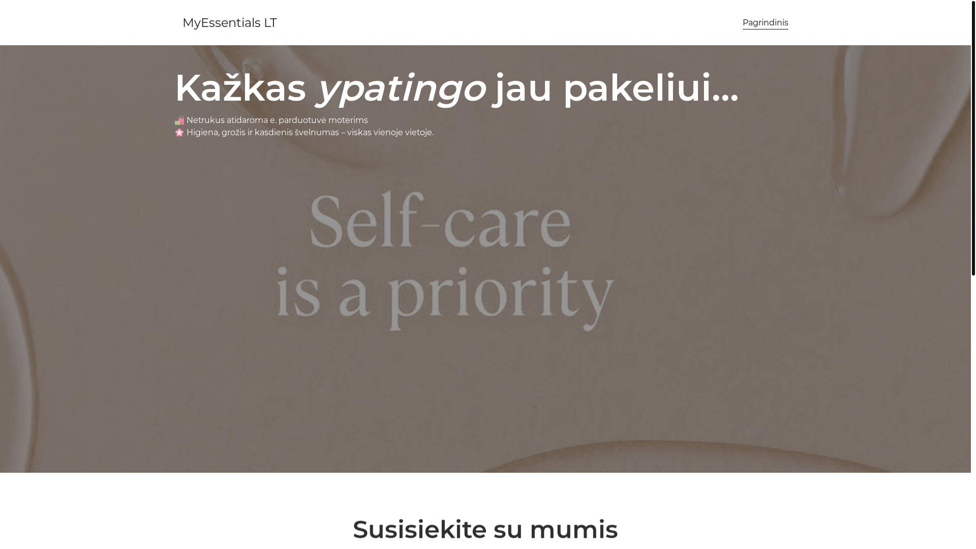 website screenshot of https://myessential.lt/