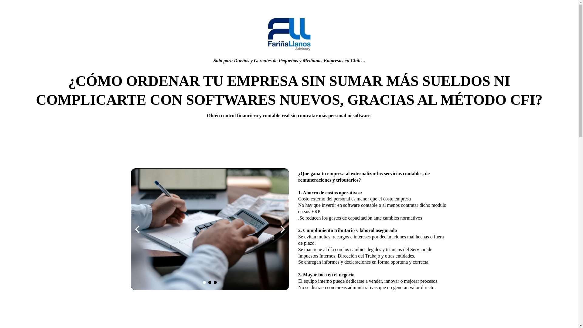 website screenshot of https://farinallanos.digital/