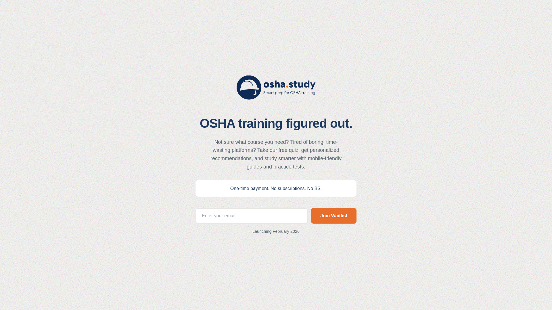 website screenshot of https://osha.study/