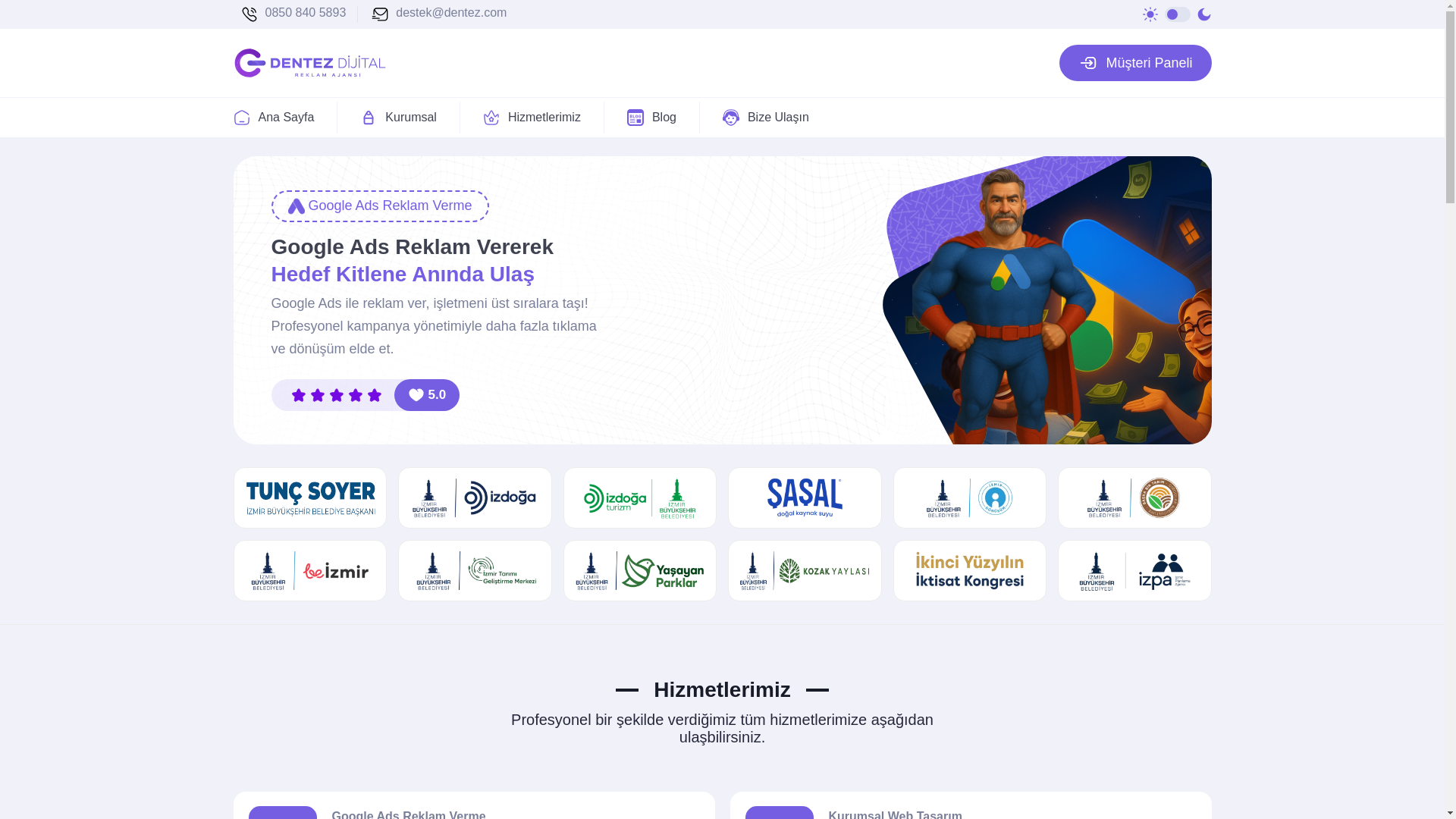website screenshot of https://internetreklamverme.com.tr/