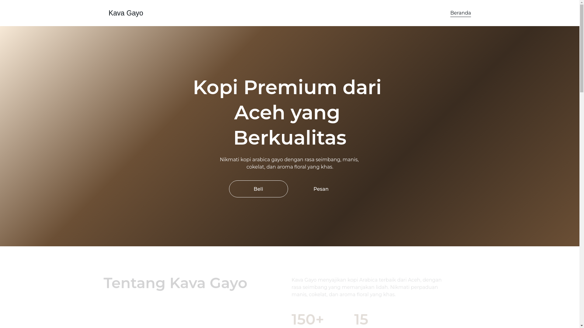 website screenshot of https://kavagayo.com/