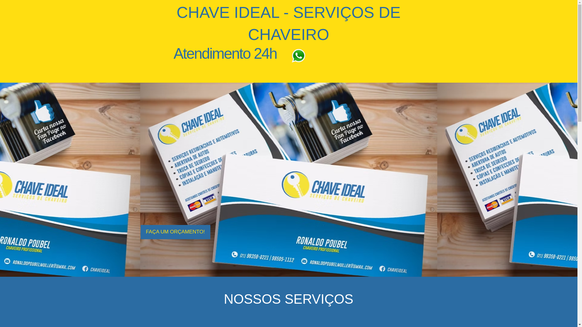 website screenshot of https://chaveideal24horas.com/