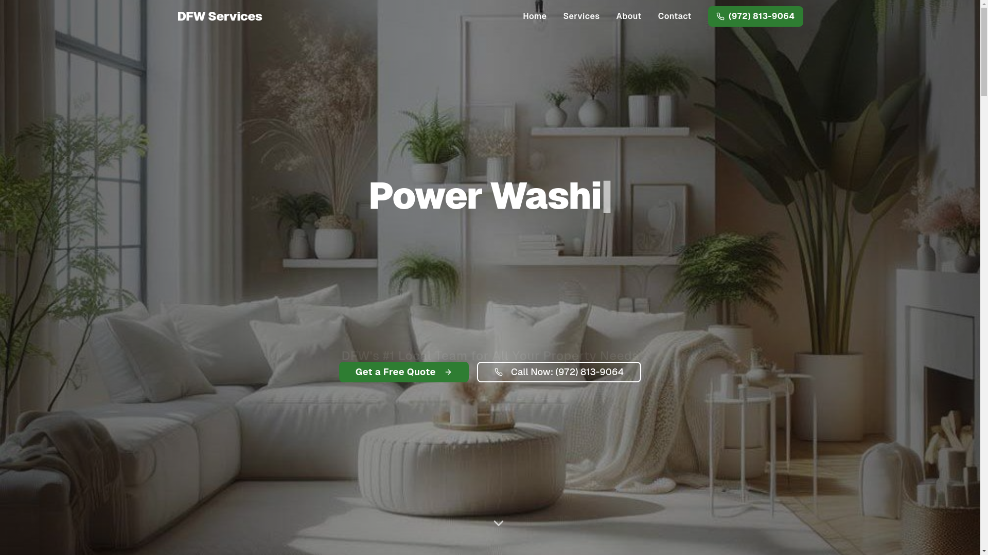 website screenshot of https://dfwservicestx.com/