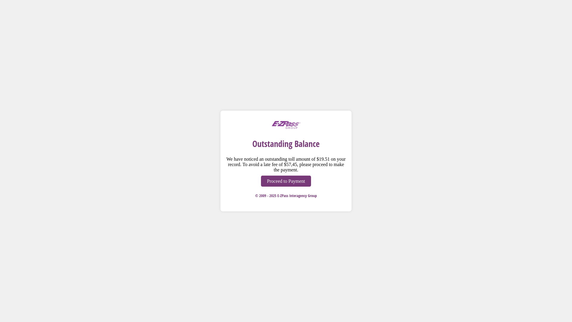 website screenshot of https://manage-toll-automated.artfulescape.info/ezpass/index.php