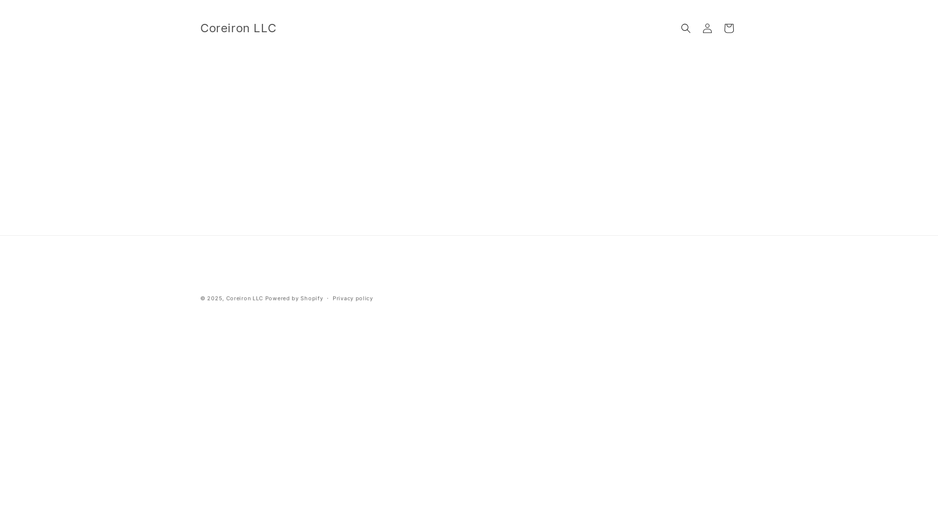 website screenshot of https://coreironllc.com/