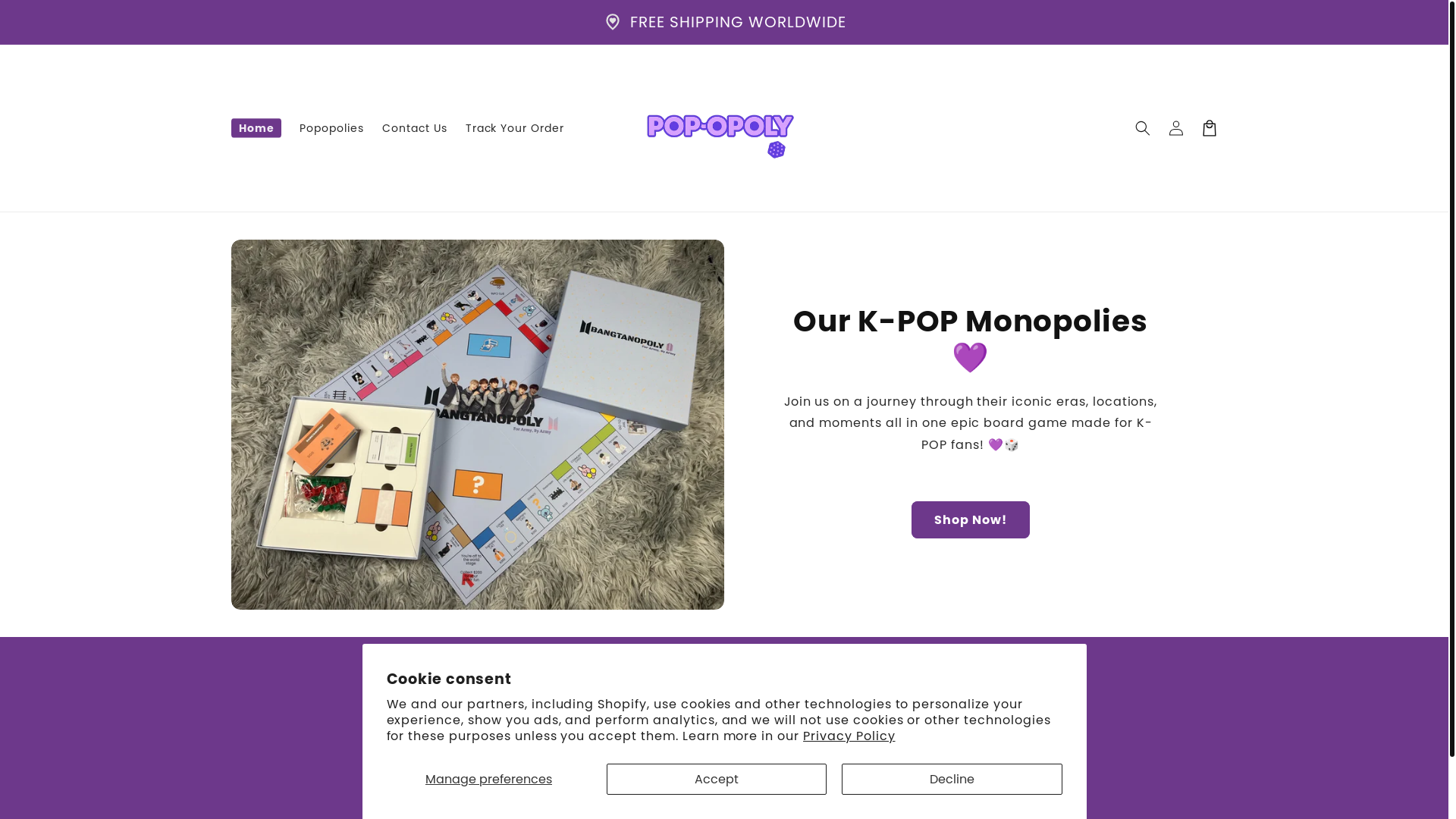 website screenshot of https://popopolygame.com/