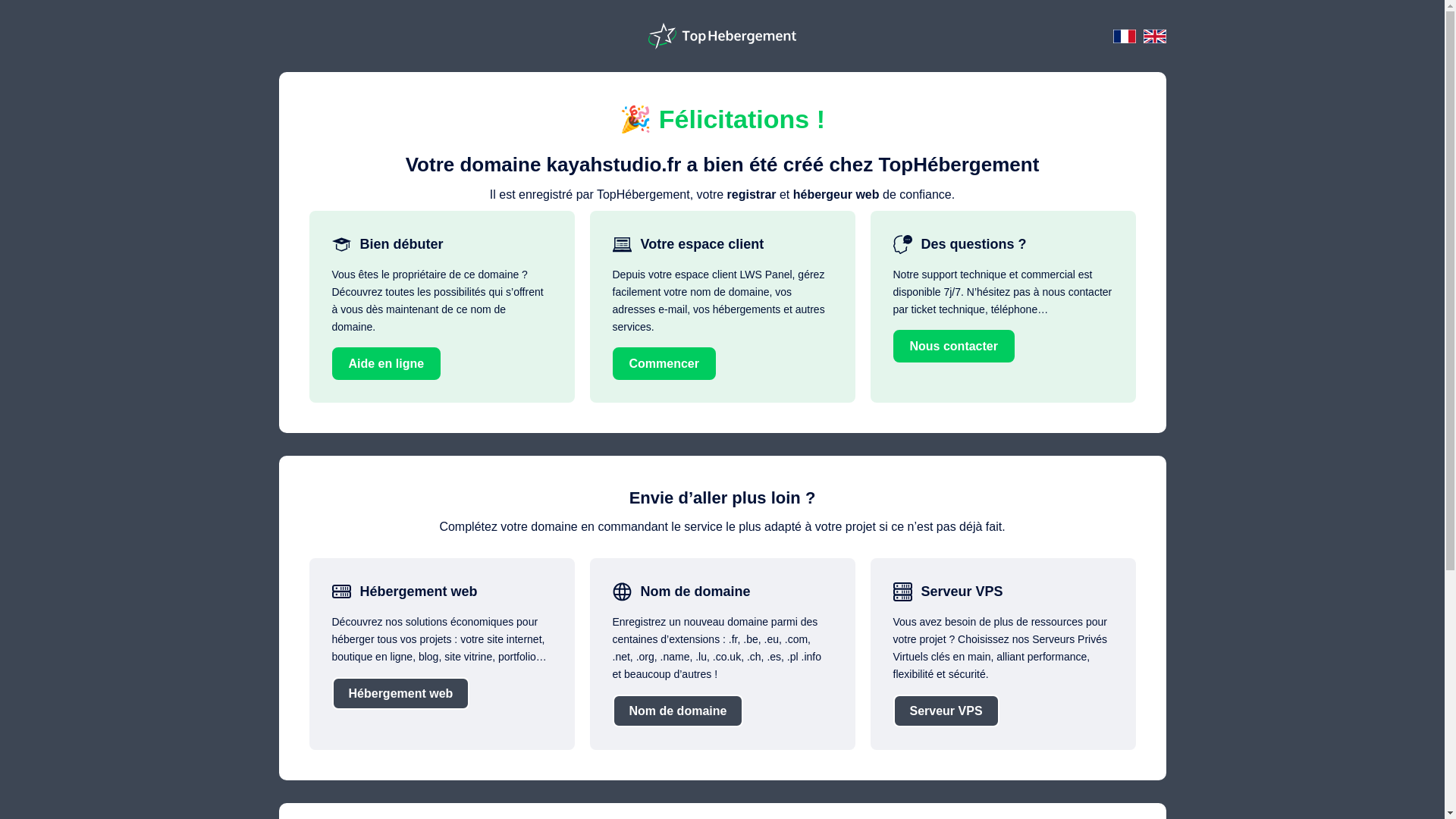 website screenshot of https://kayahstudio.fr/