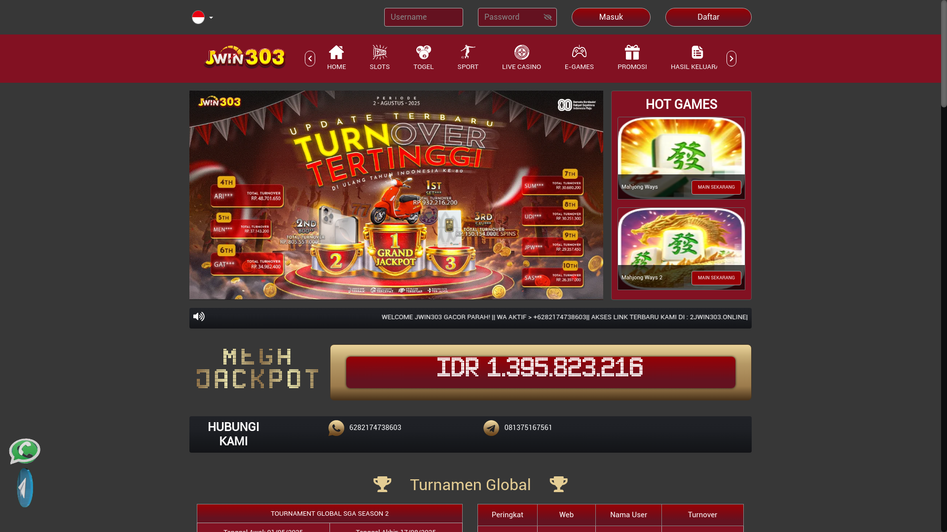 website screenshot of https://rumahjwinadaobito.site/