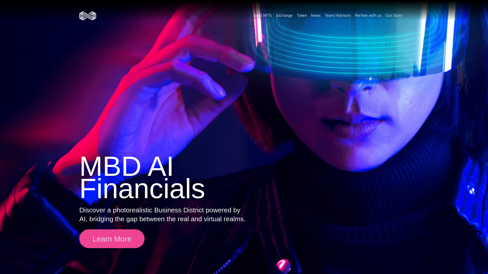 website screenshot of https://mbdaifinancials.xyz/
