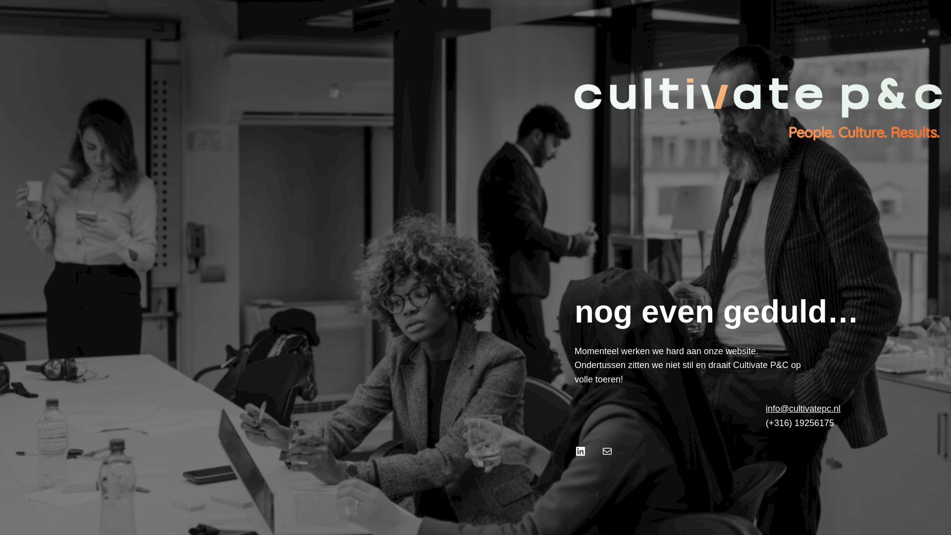 website screenshot of https://cultivatepc.nl/