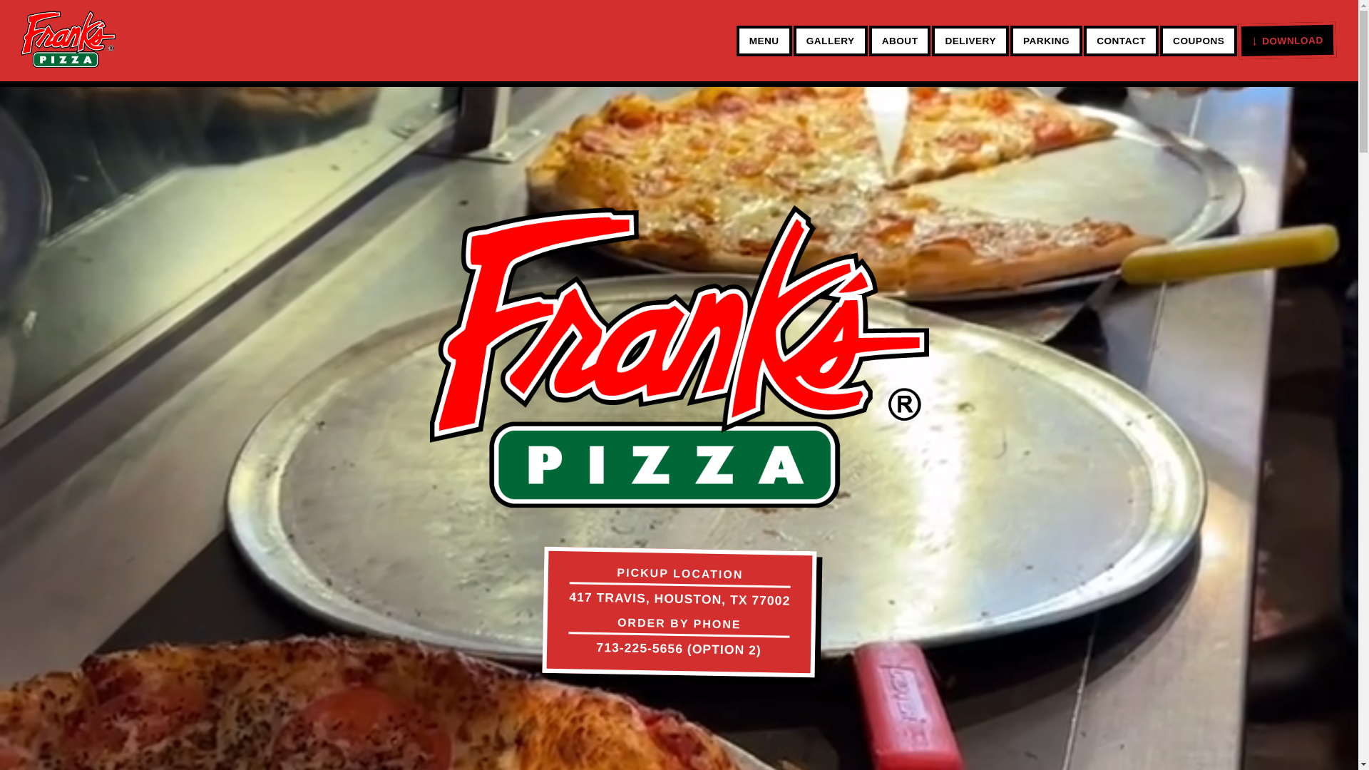 website screenshot of https://franks-pizza.pages.dev/